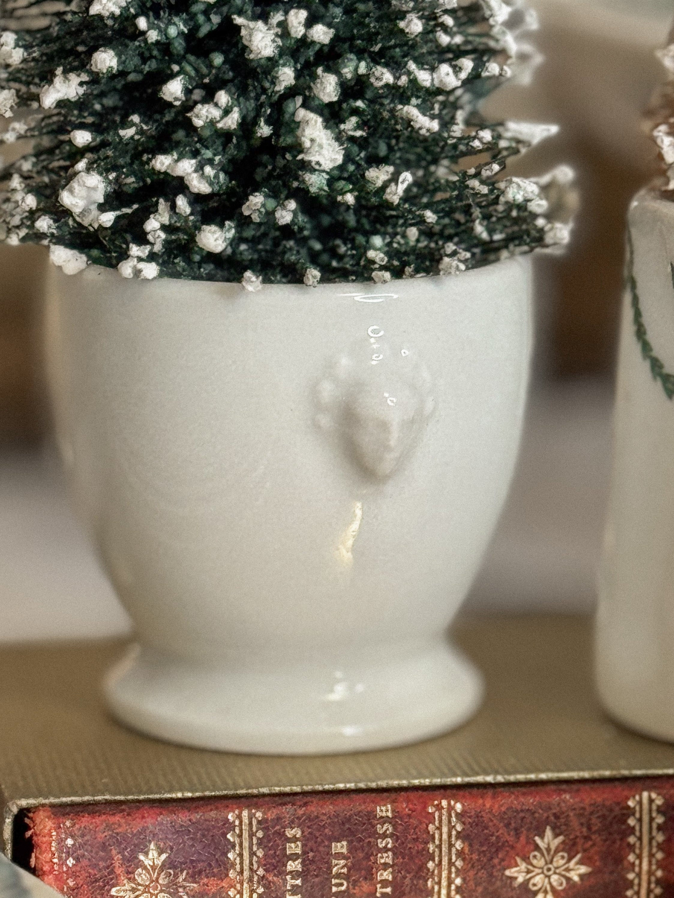 Petite French White Porcelain Cachepots