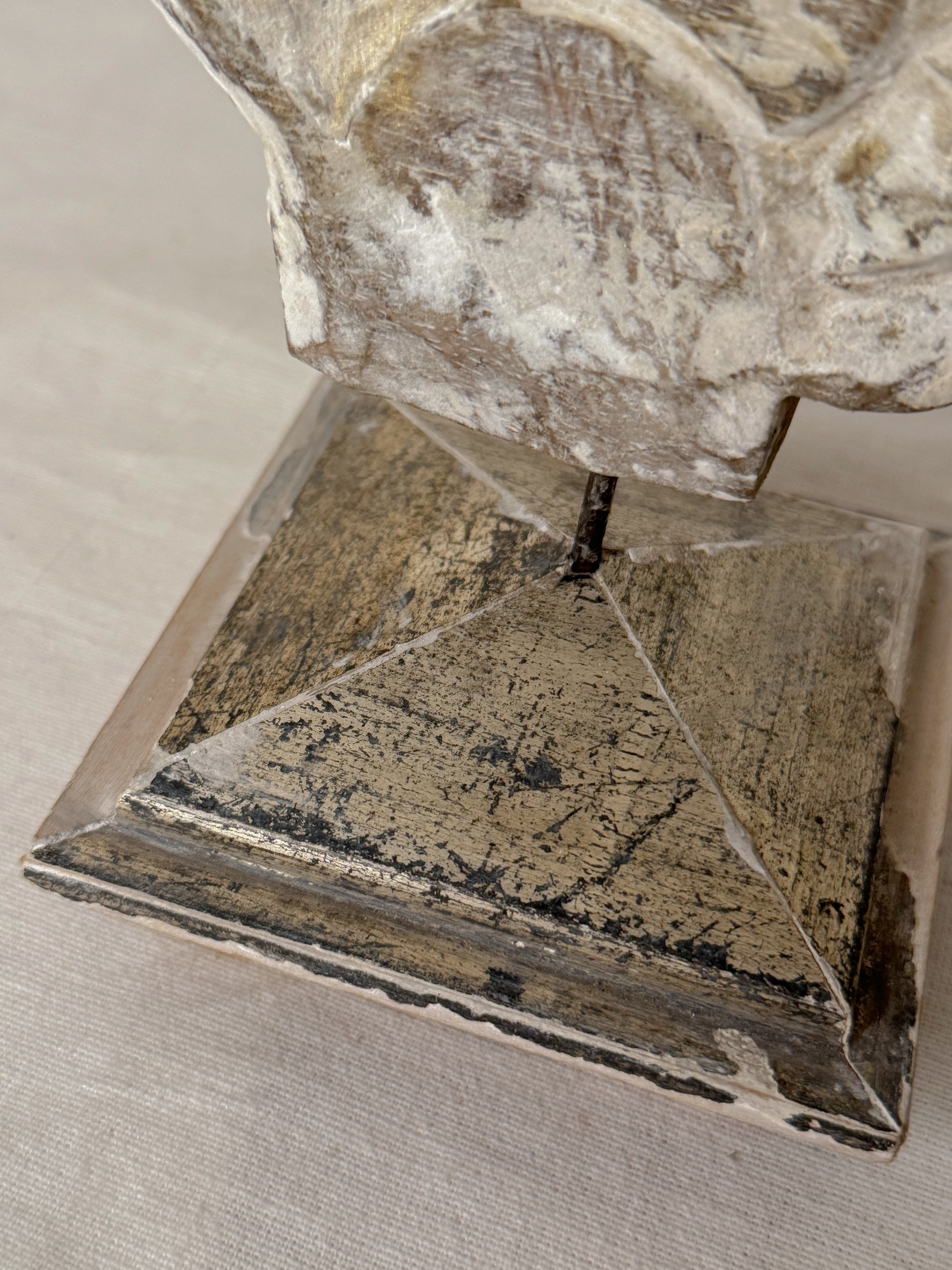 Antique French Mounted Carved Wood Fragment