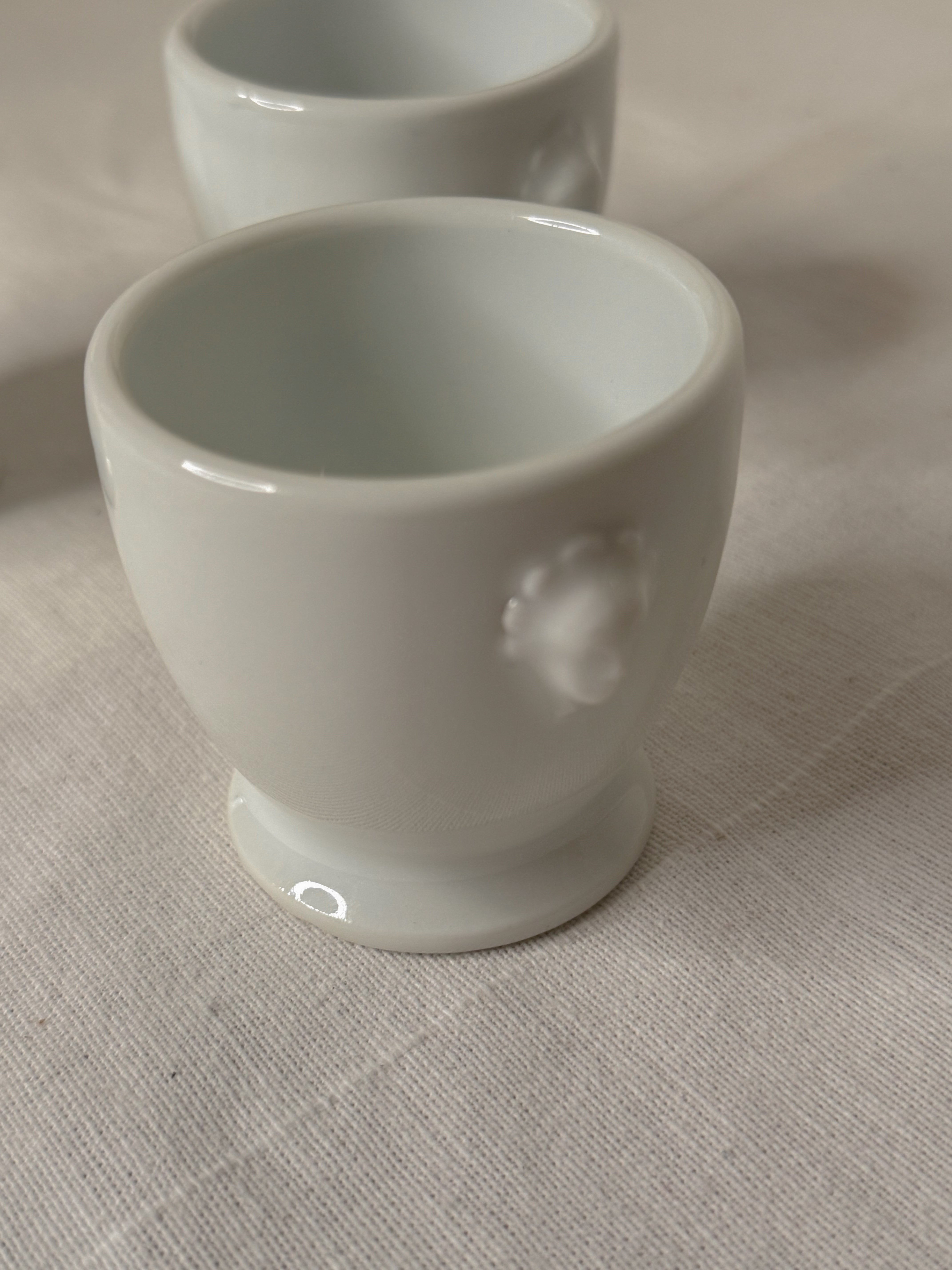 Petite French White Porcelain Cachepots