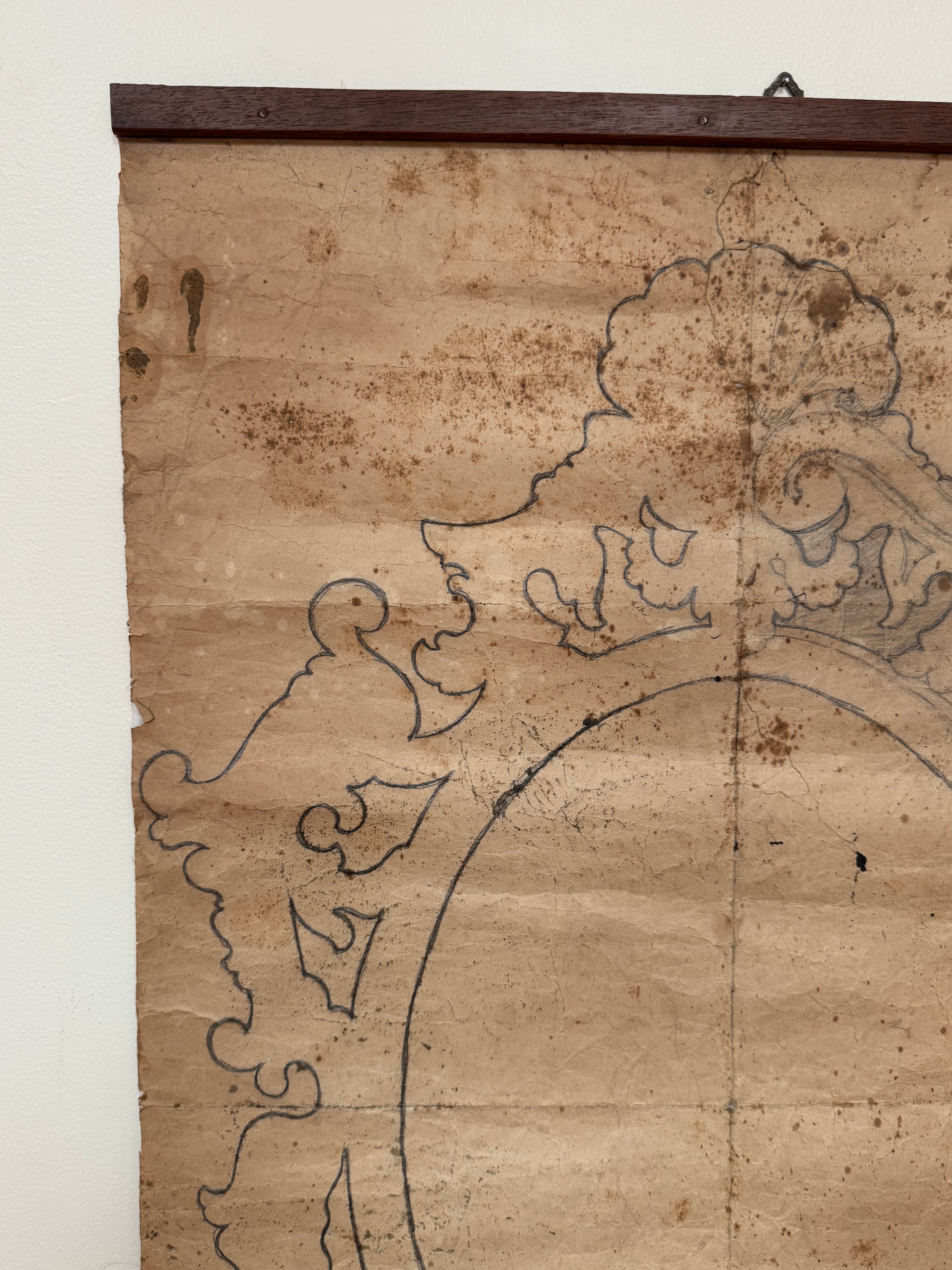 19th Century Atelier Scroll Drawing