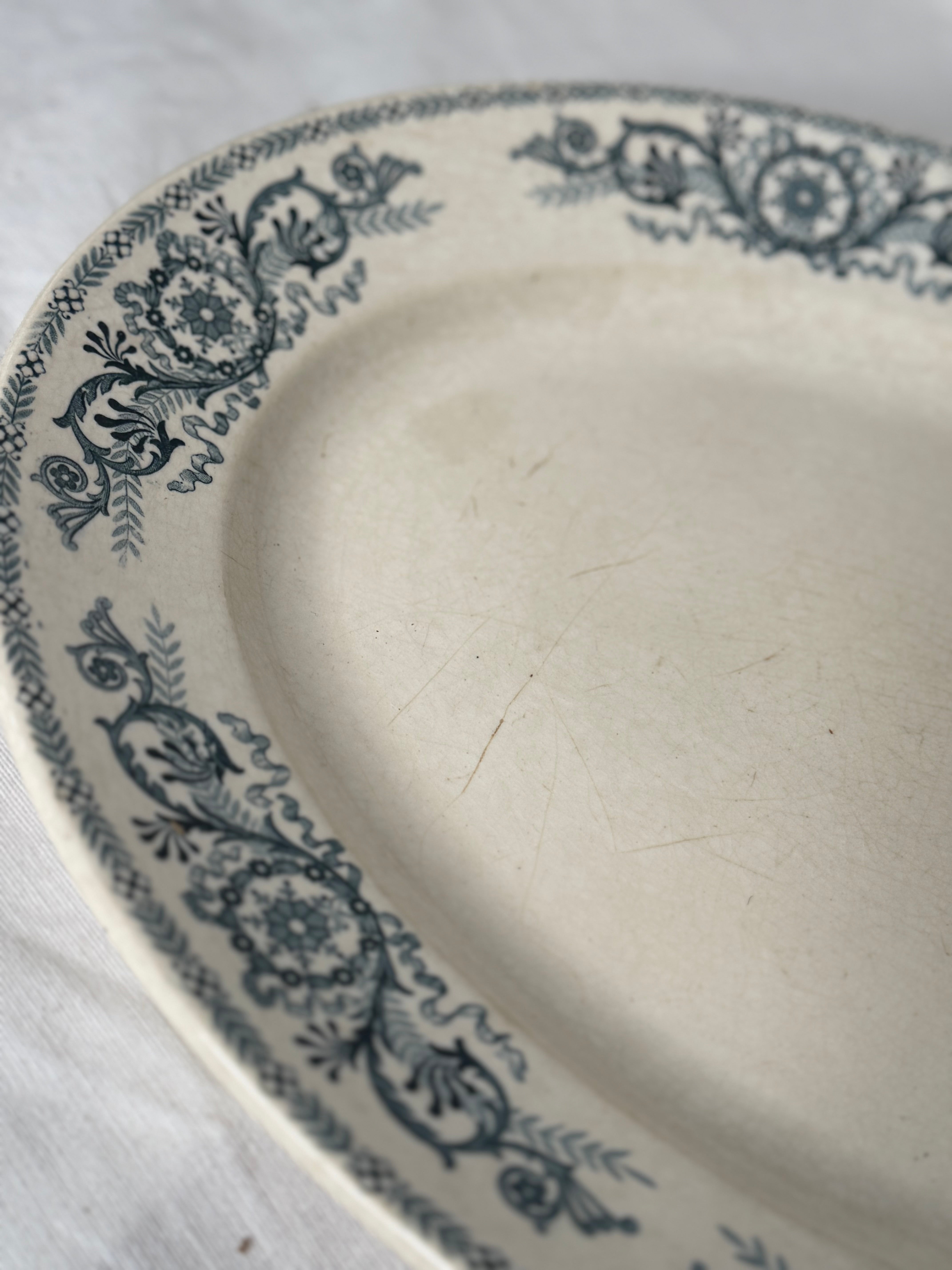 Antique Parisian French Ironstone Platter