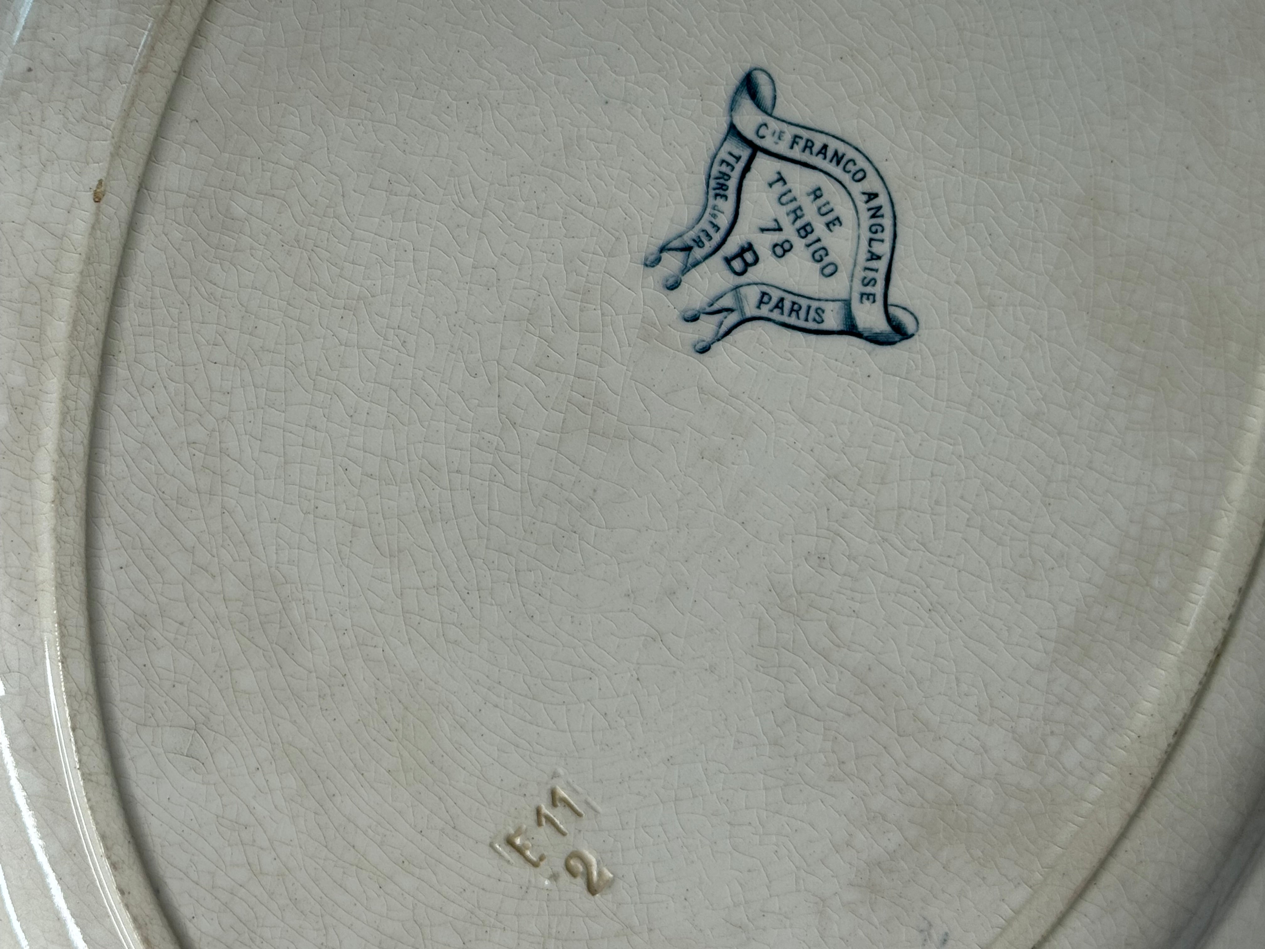 Antique Parisian French Ironstone Platter