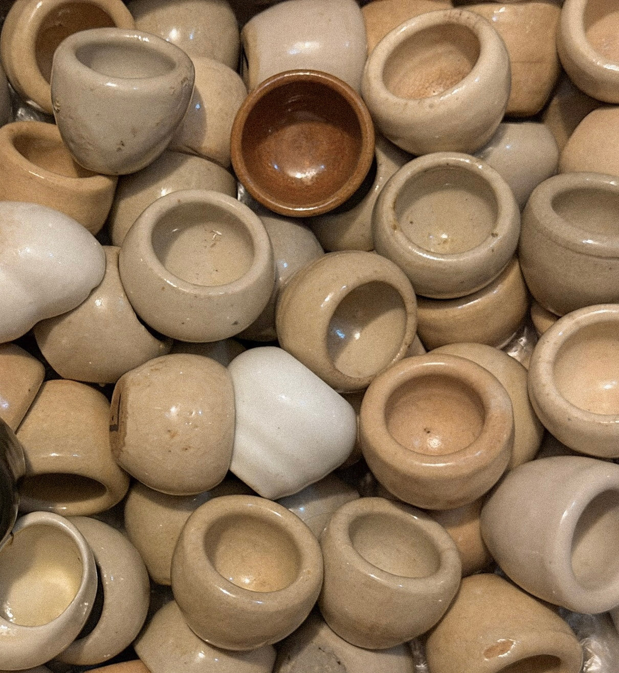 Stoneware escargot pot set of 10