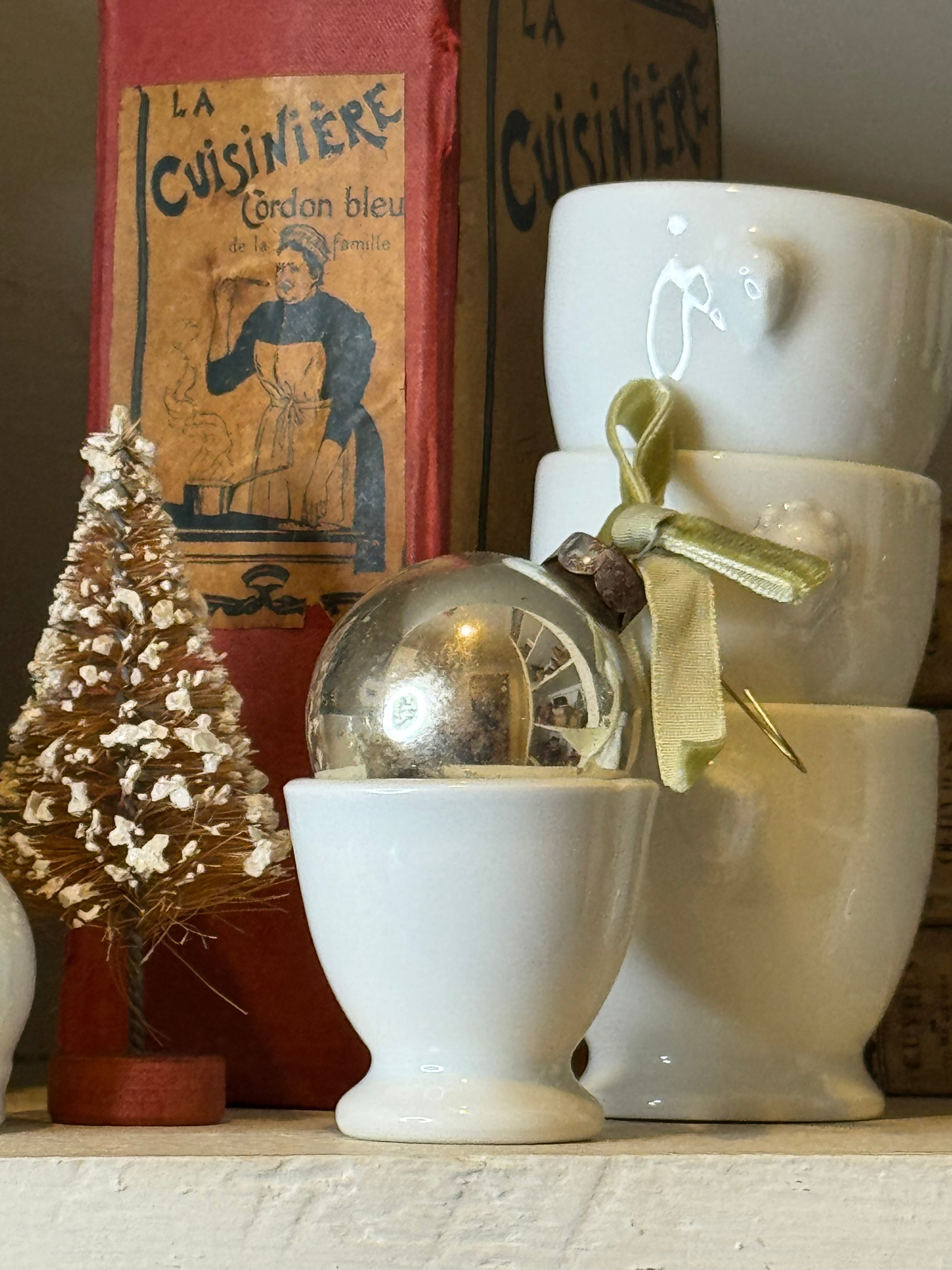 Antique French Ironstone Egg Cup