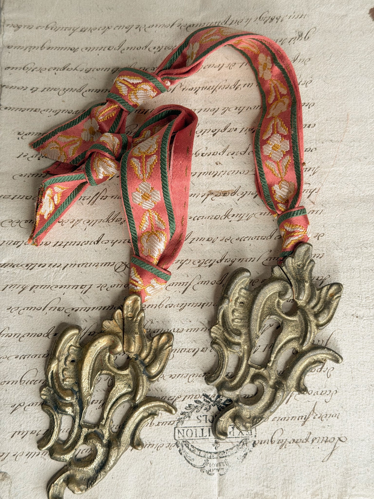 Pièce de Noël - ruban jacquard brodé