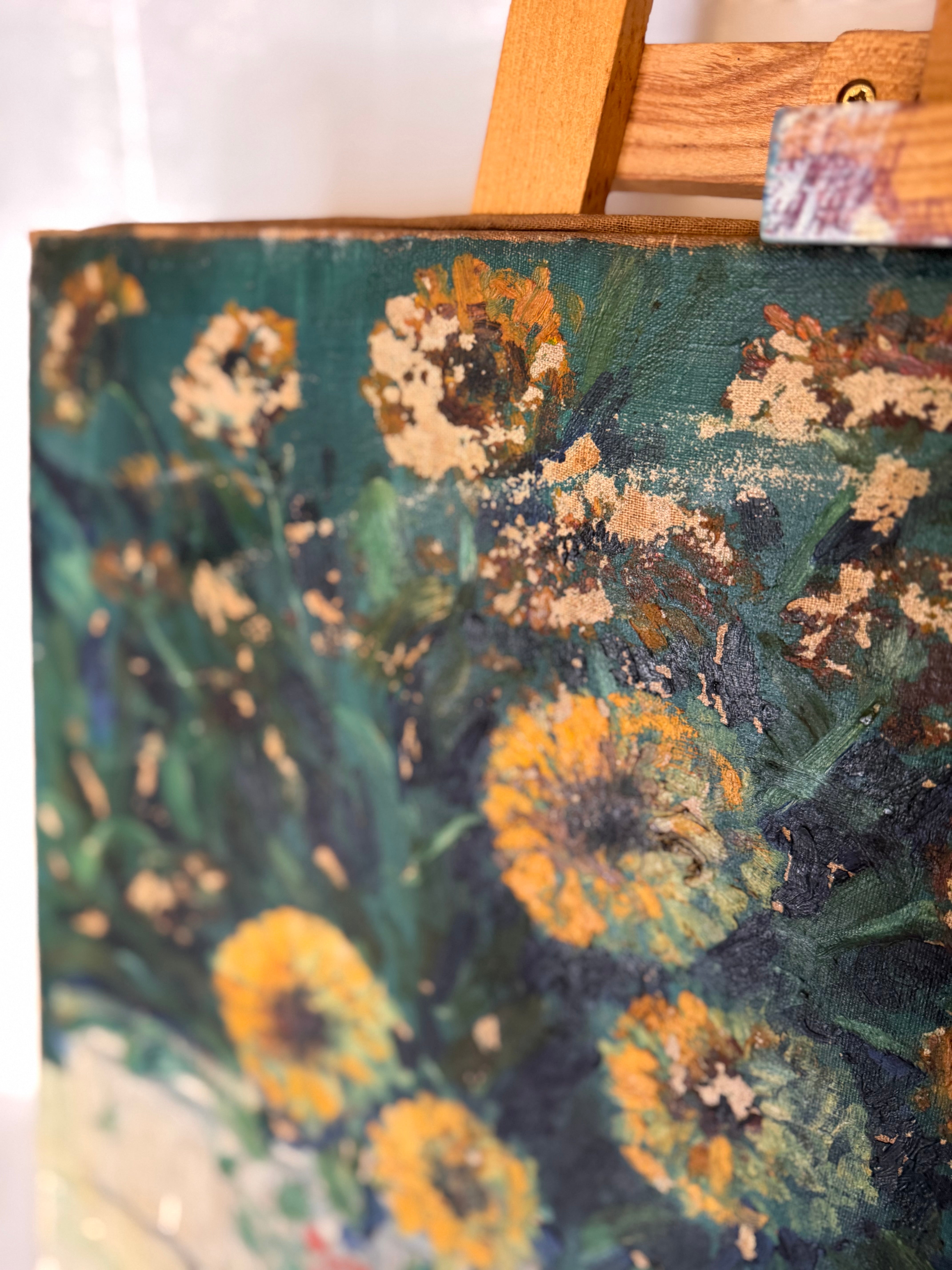 1928 Post-Impressionist Still Life with Flowers and Crab