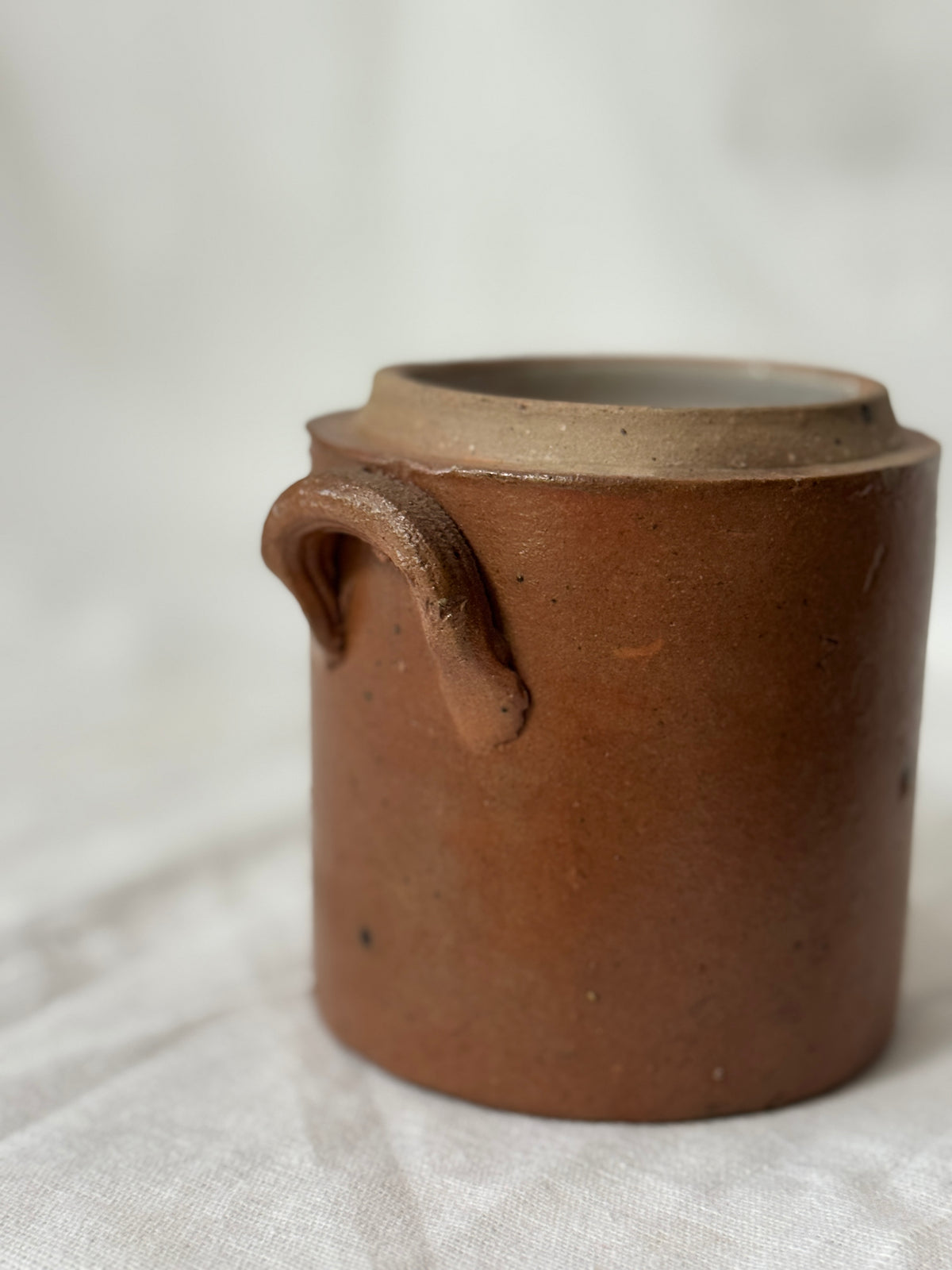 Antique French Confit Pot with Ear Handles