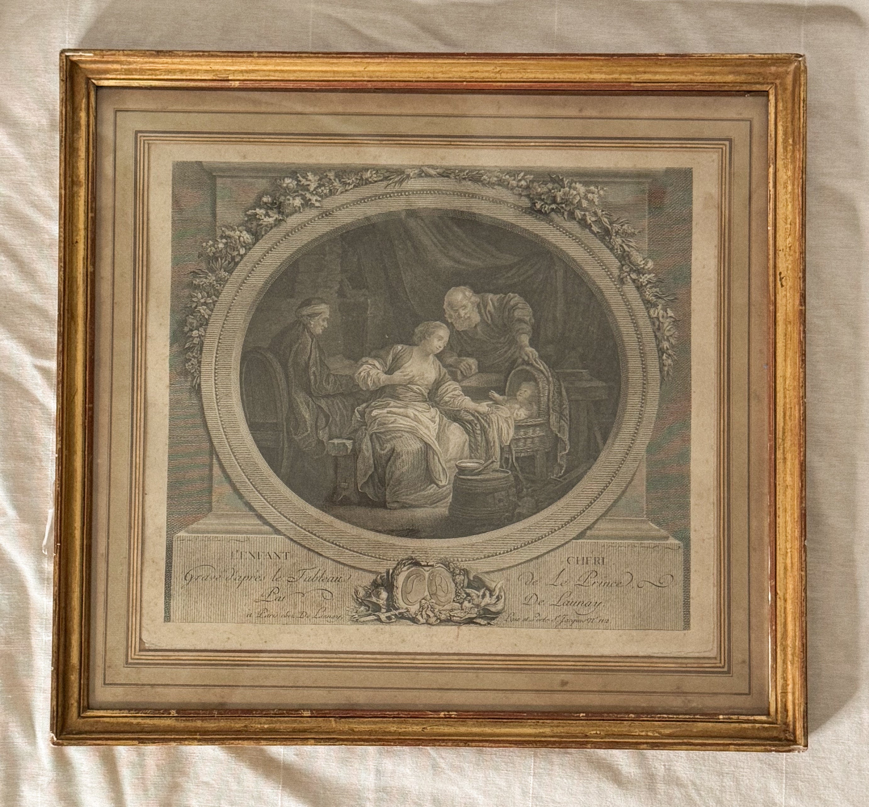 18th-Century French Engraving — L’Enfant Chéri