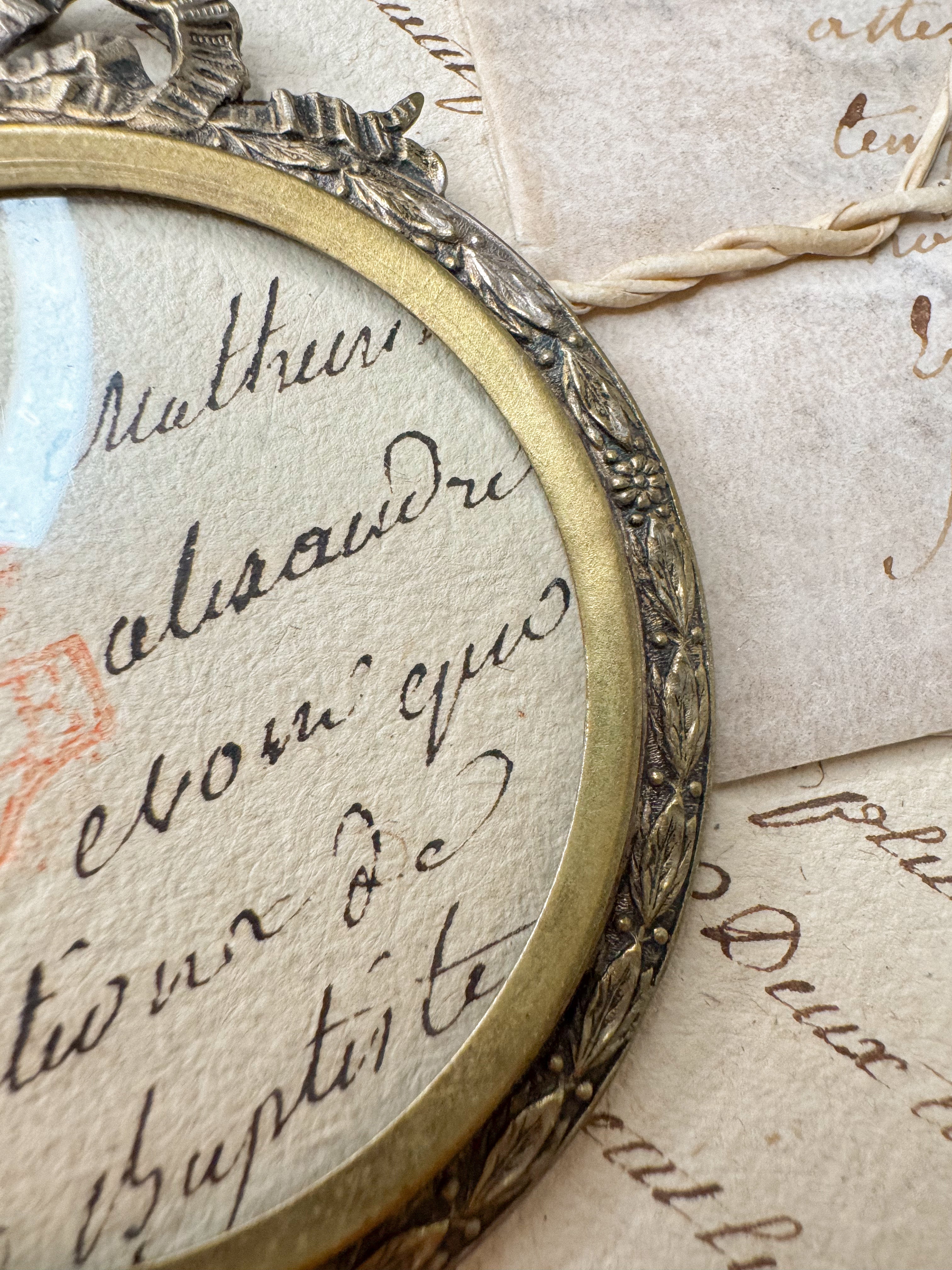 Antique French Miniature Frame Ornament