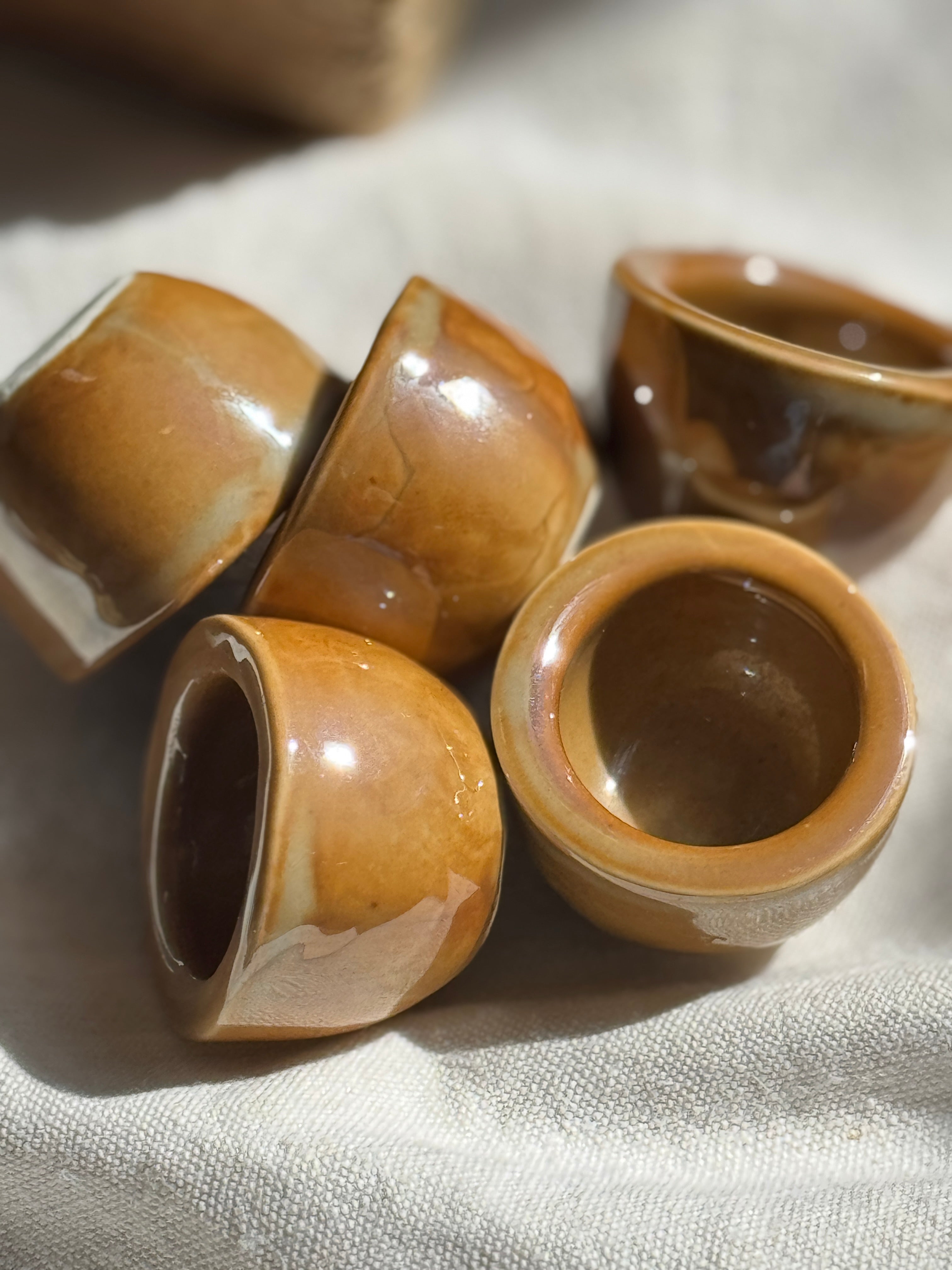 Set of Five Escargot Pots