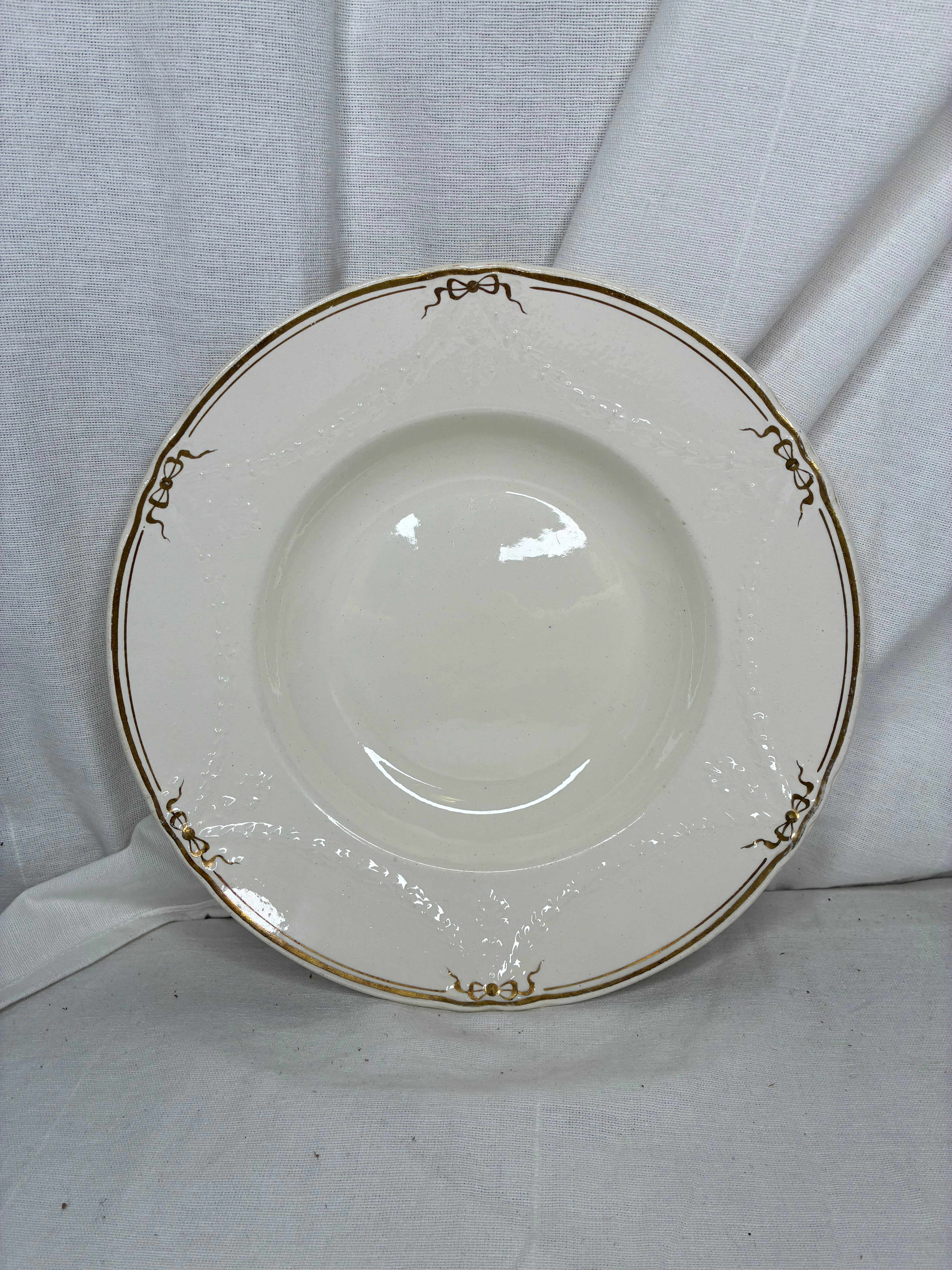 Antique gilt bow bowl