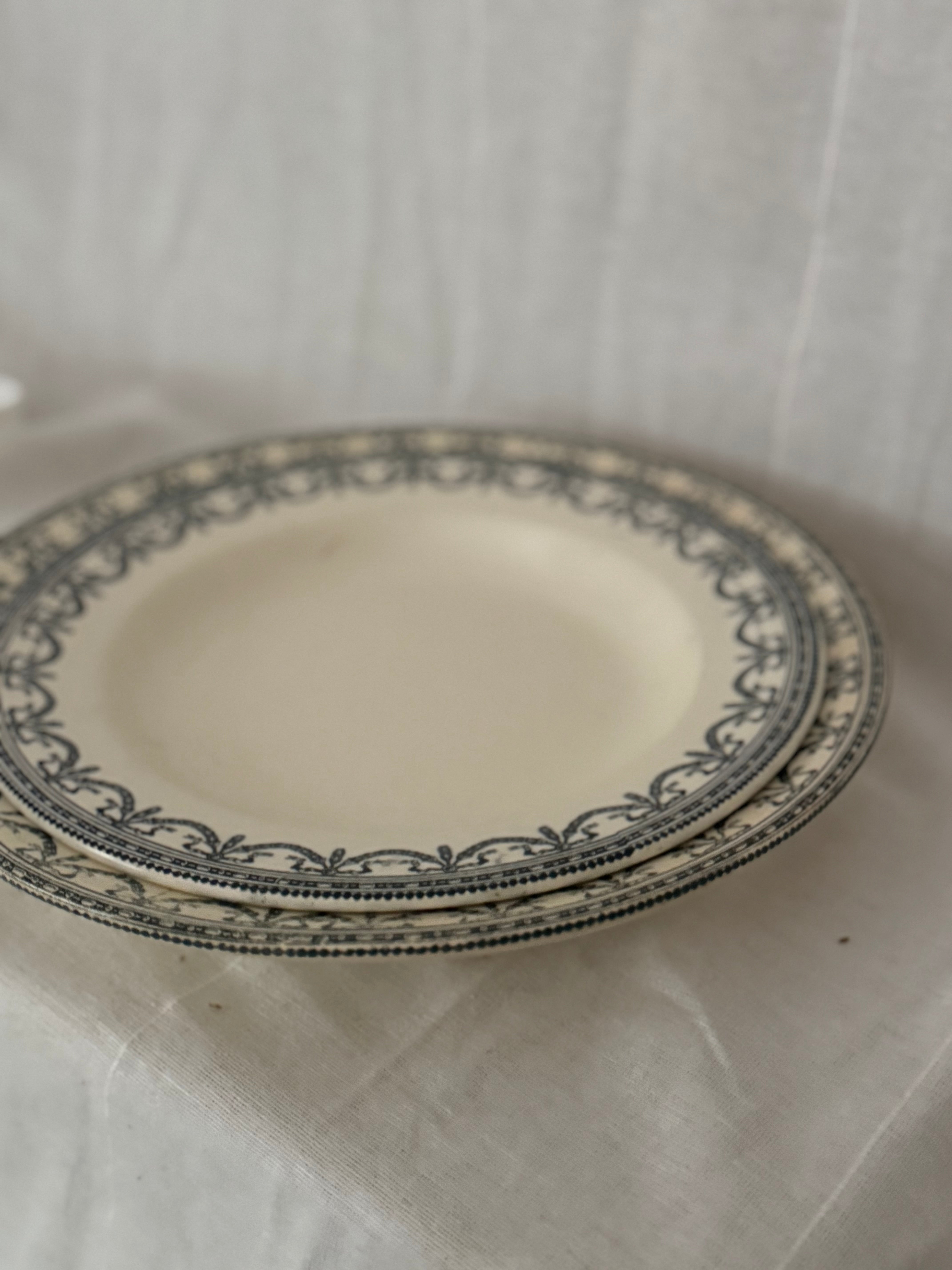 Pair of Antique French Terre de Fer Bowls