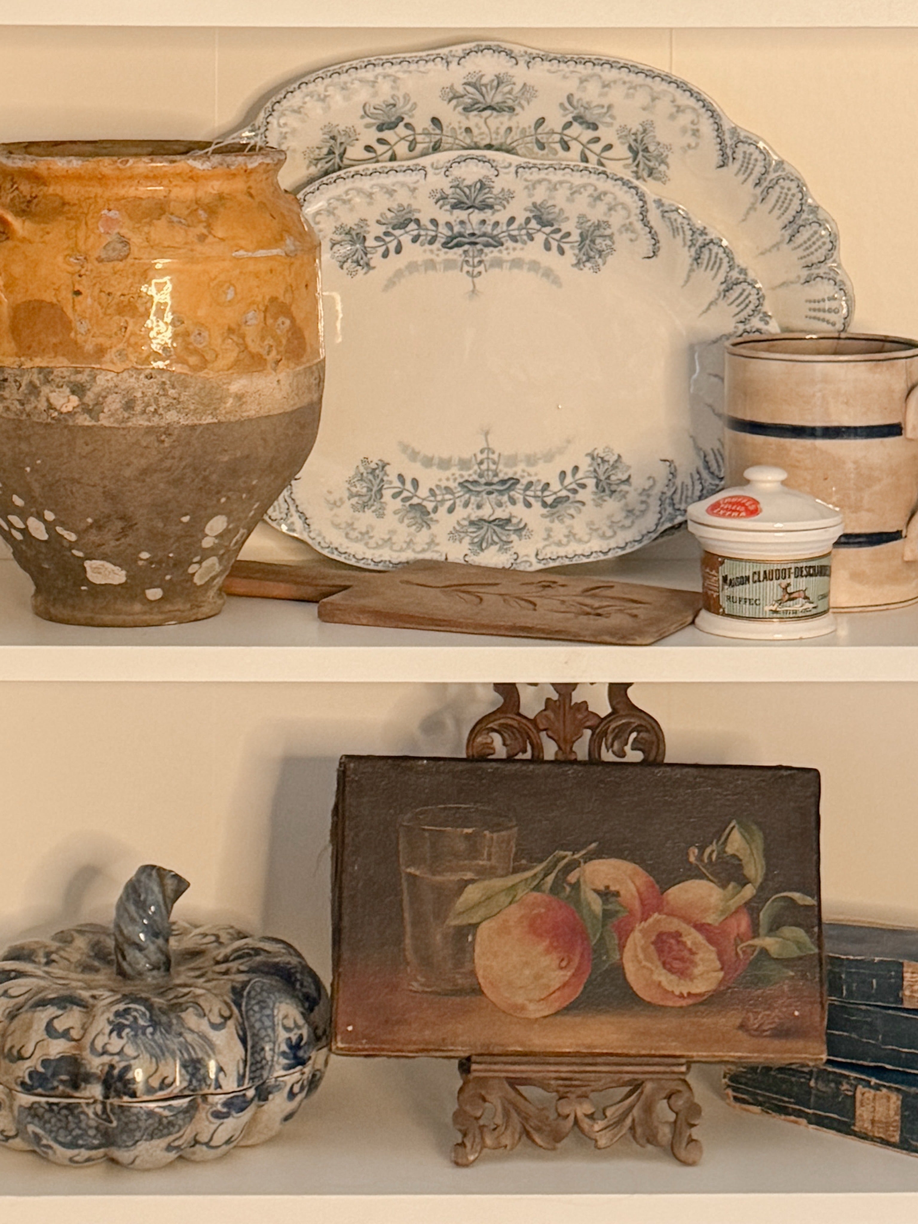 Large French Confit Pot, Yellow Glaze