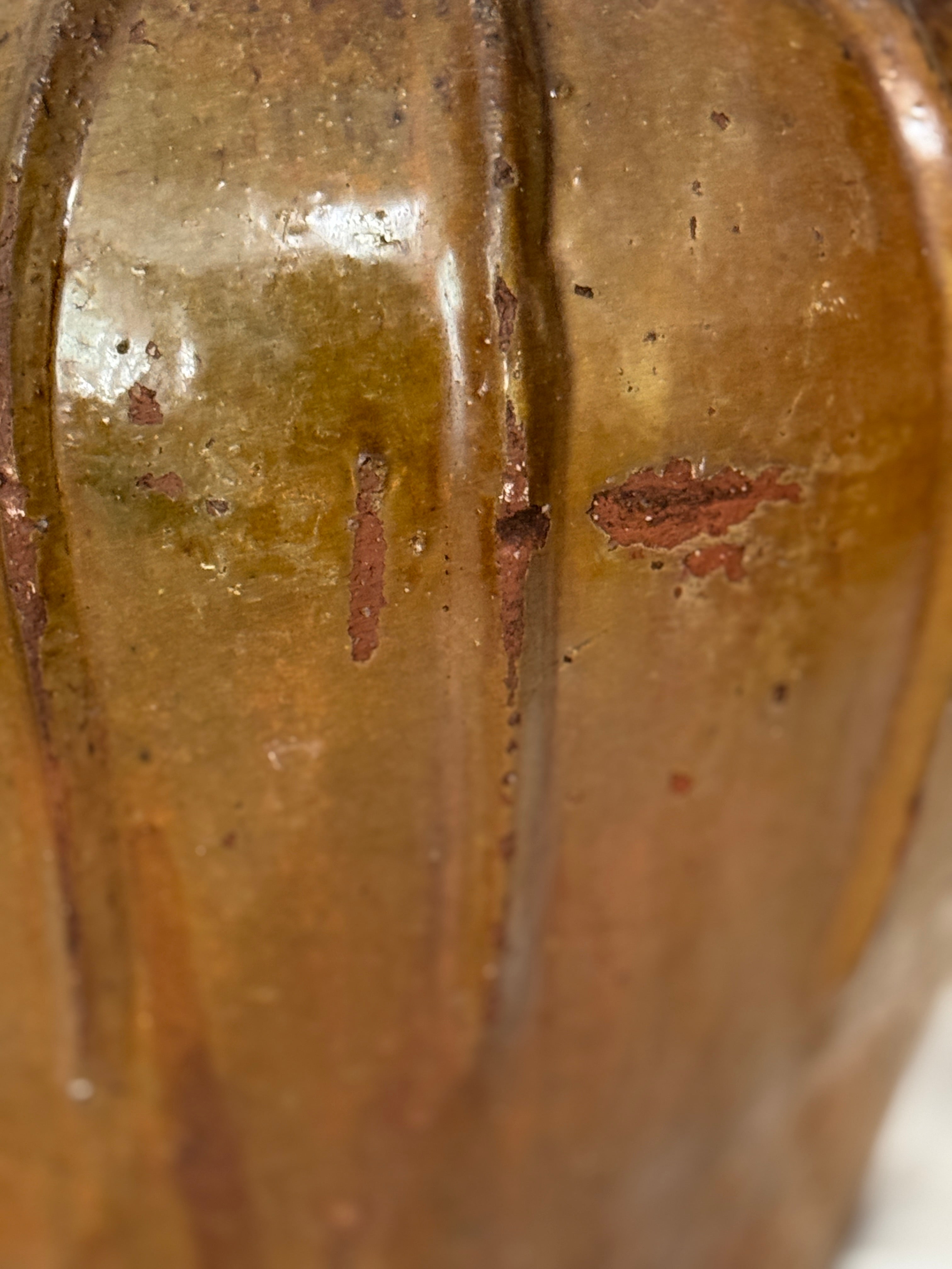 Antique French Walnut Oil Jug, Mélard à Bec, Two Handles