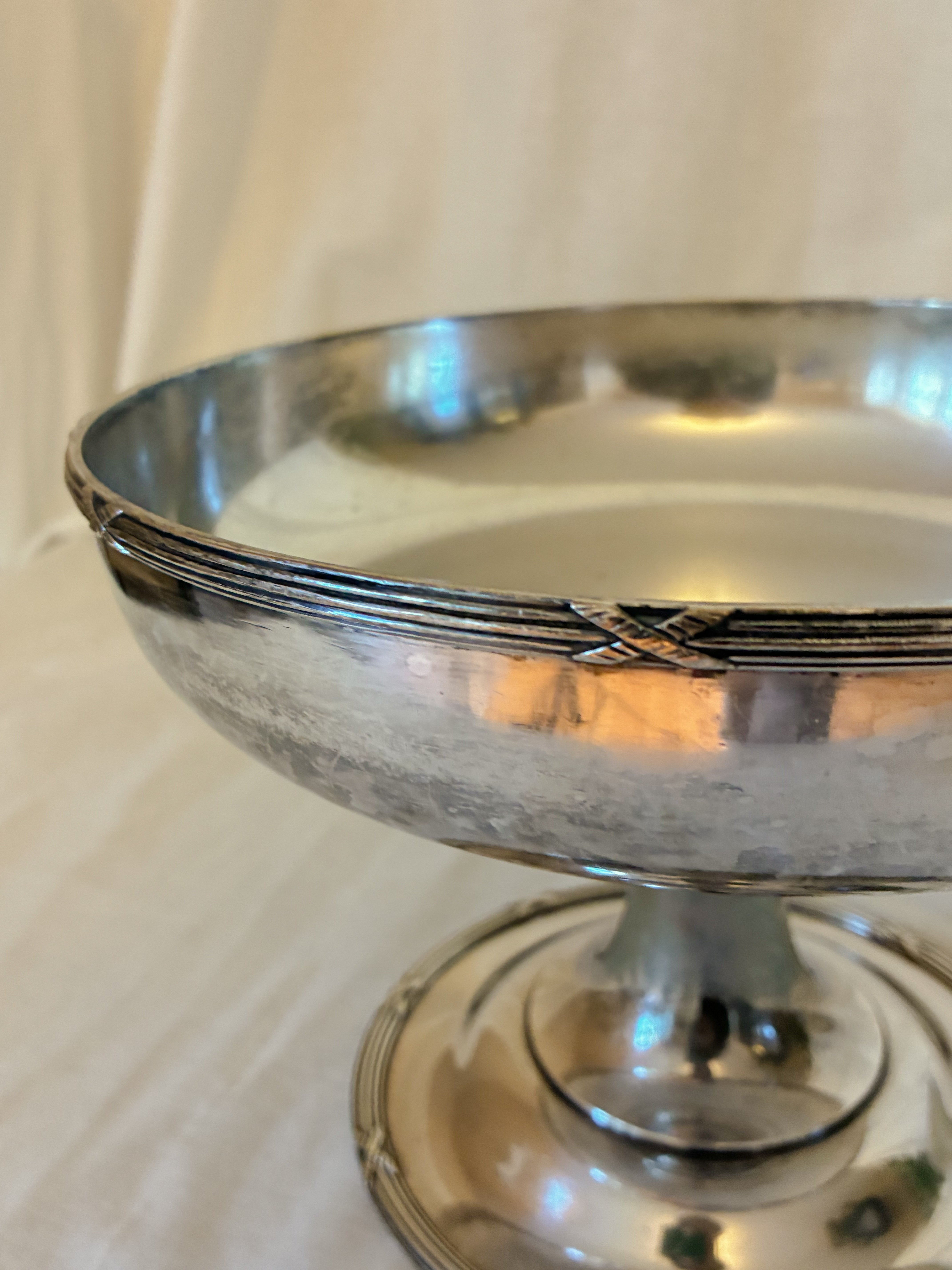 French Silver-Plated Pedestal Compote