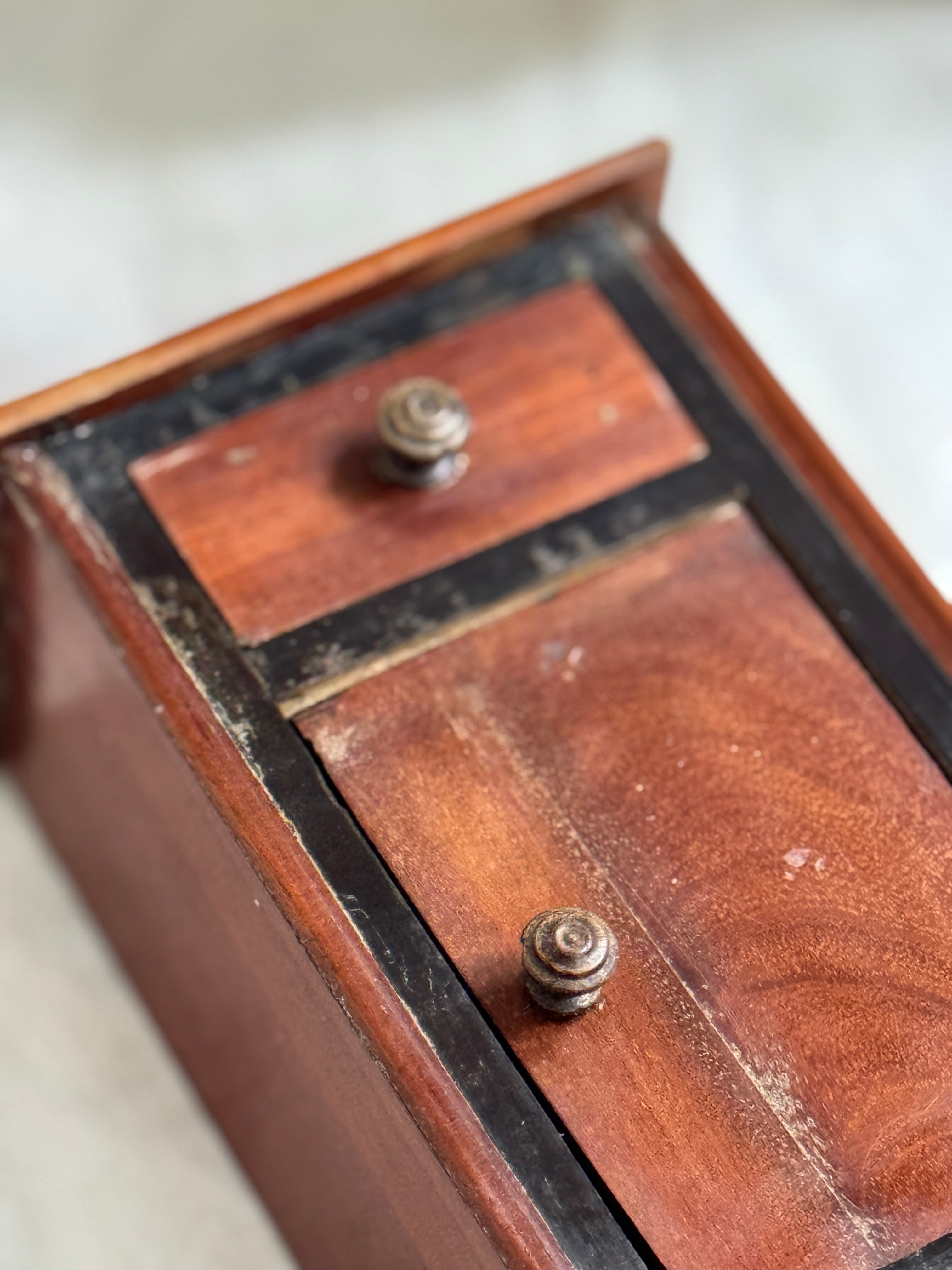 Antique French Miniature Ebonized Cabinet (Chevet), Napoléon III