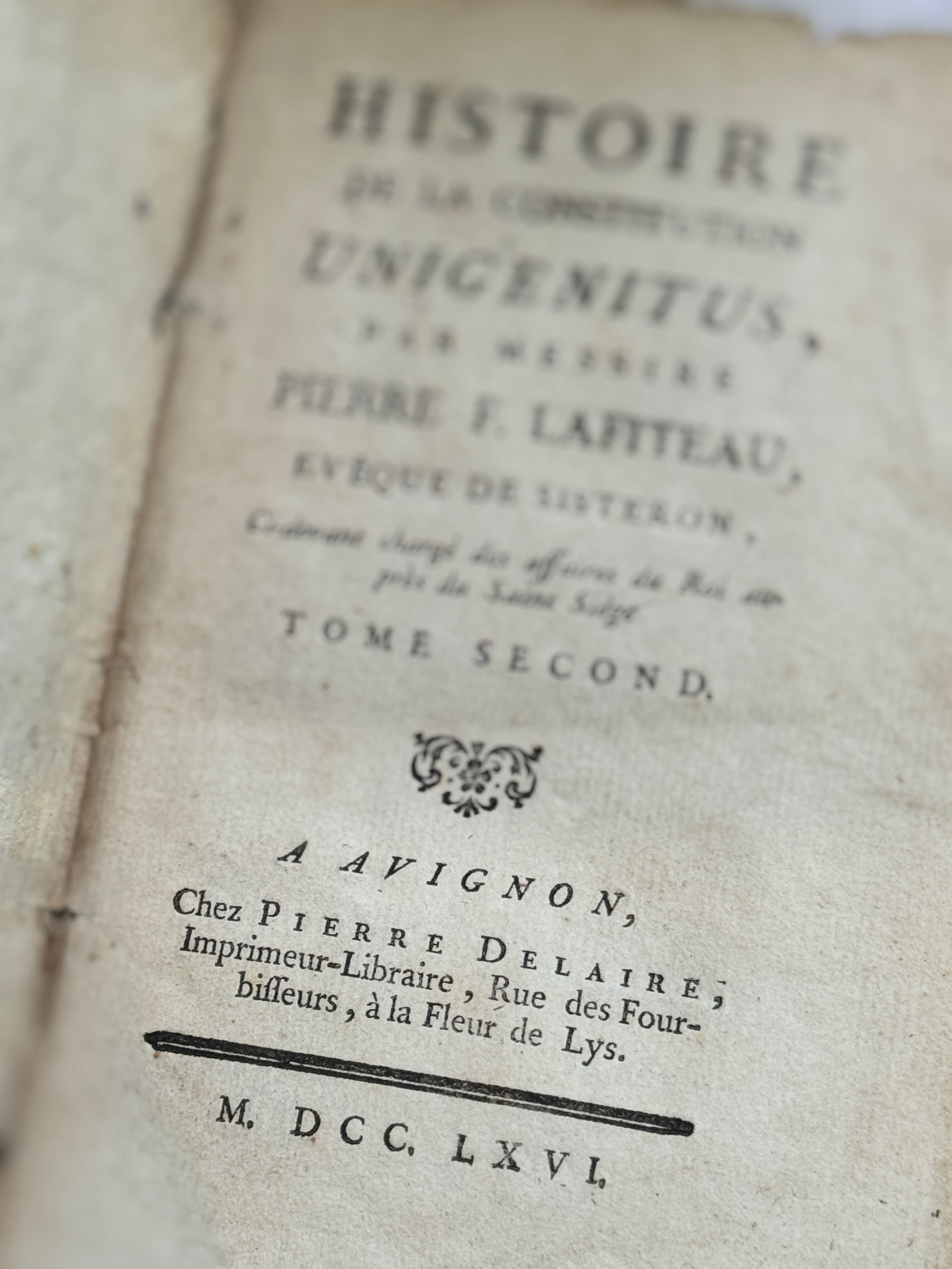 Pair of 18th-Century French Books, 1766 & 1774