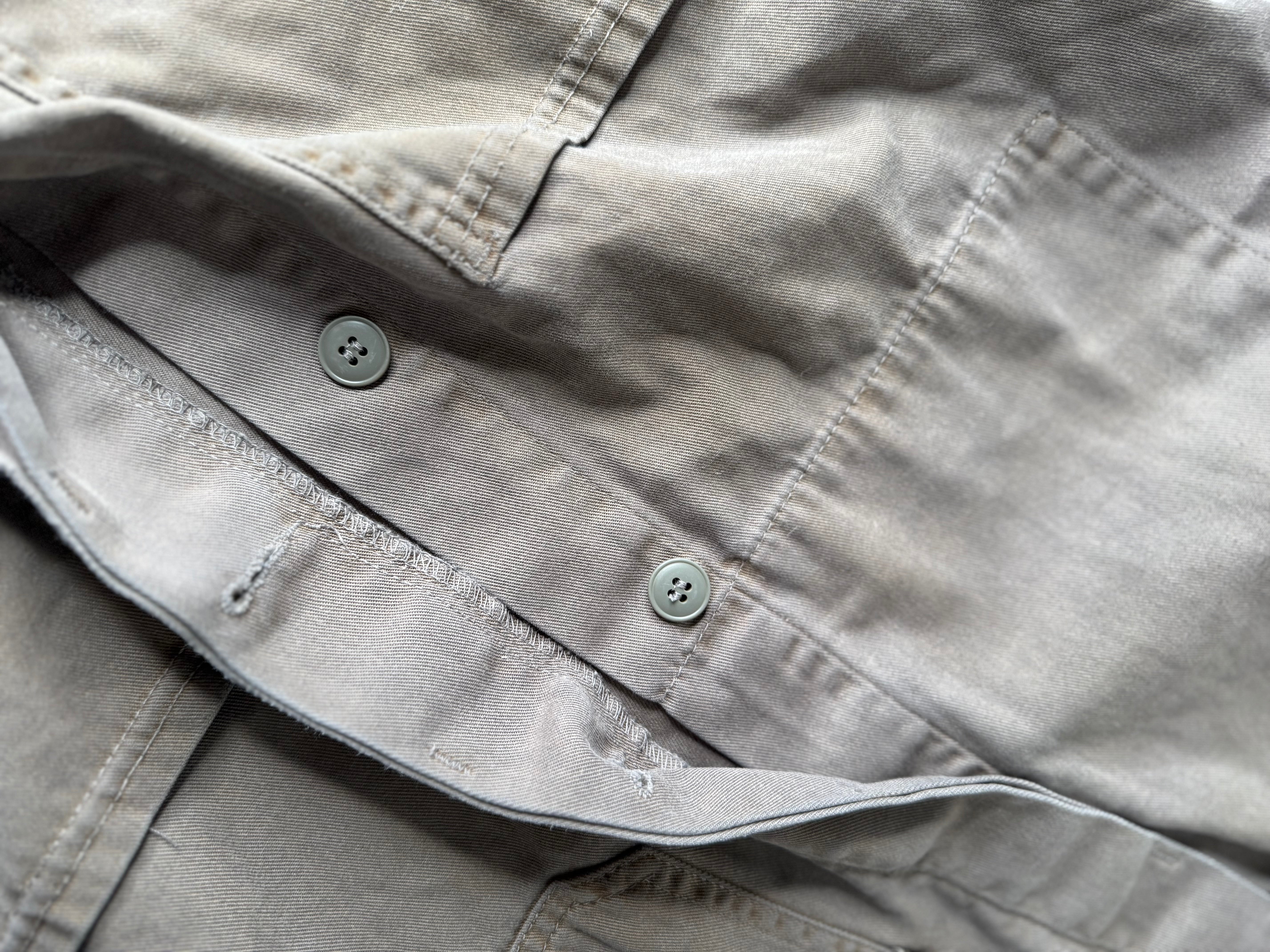 Olive Khaki Vintage French Chore Coat