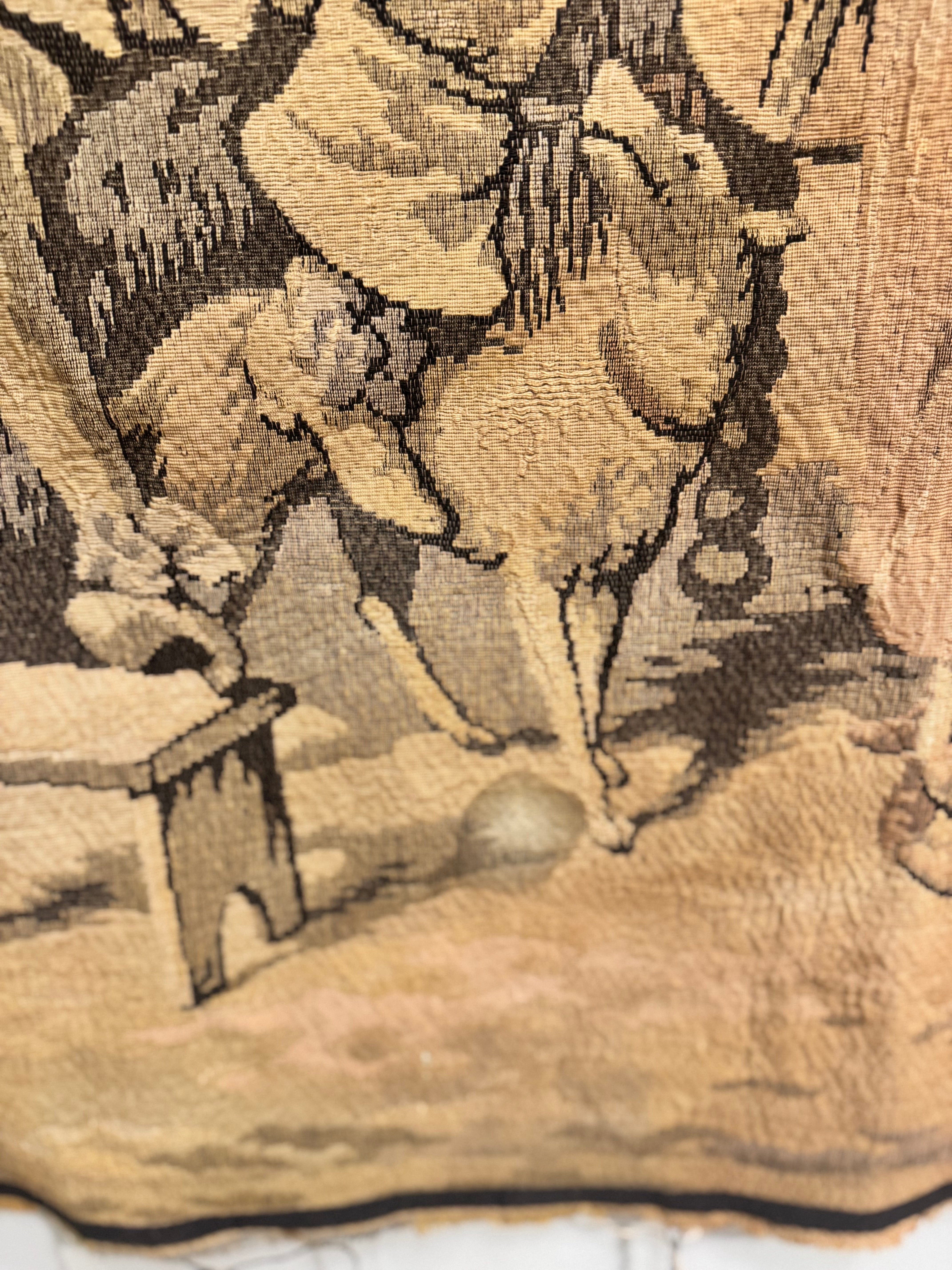 Vintage jacquard tapestry