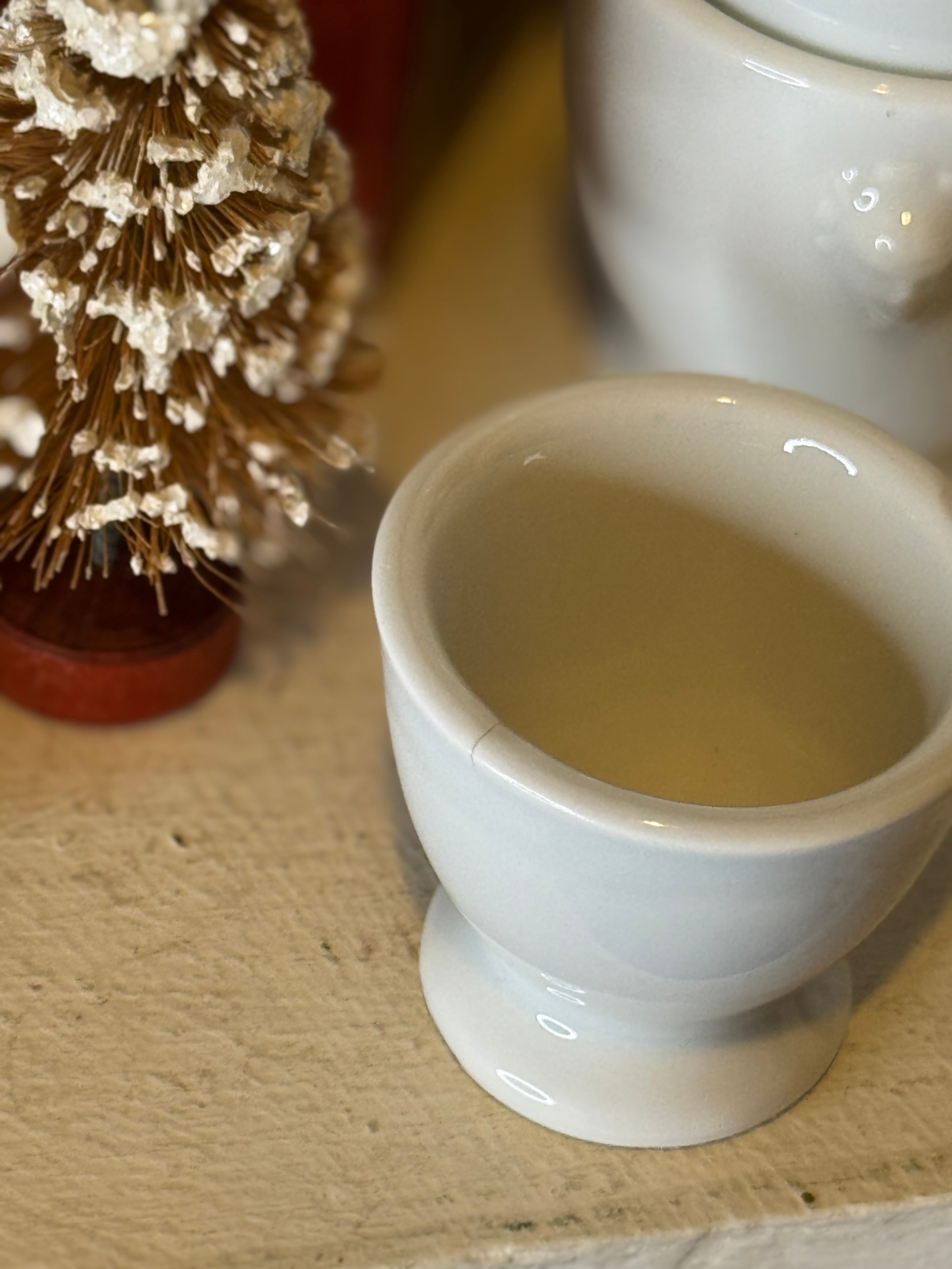 Antique French Ironstone Egg Cup