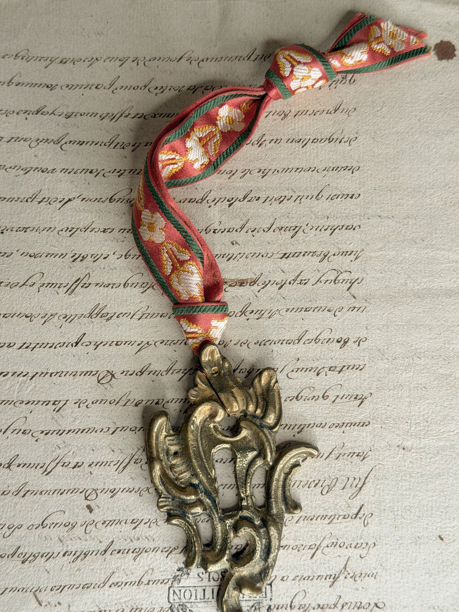 Pièce de Noël - ruban jacquard brodé