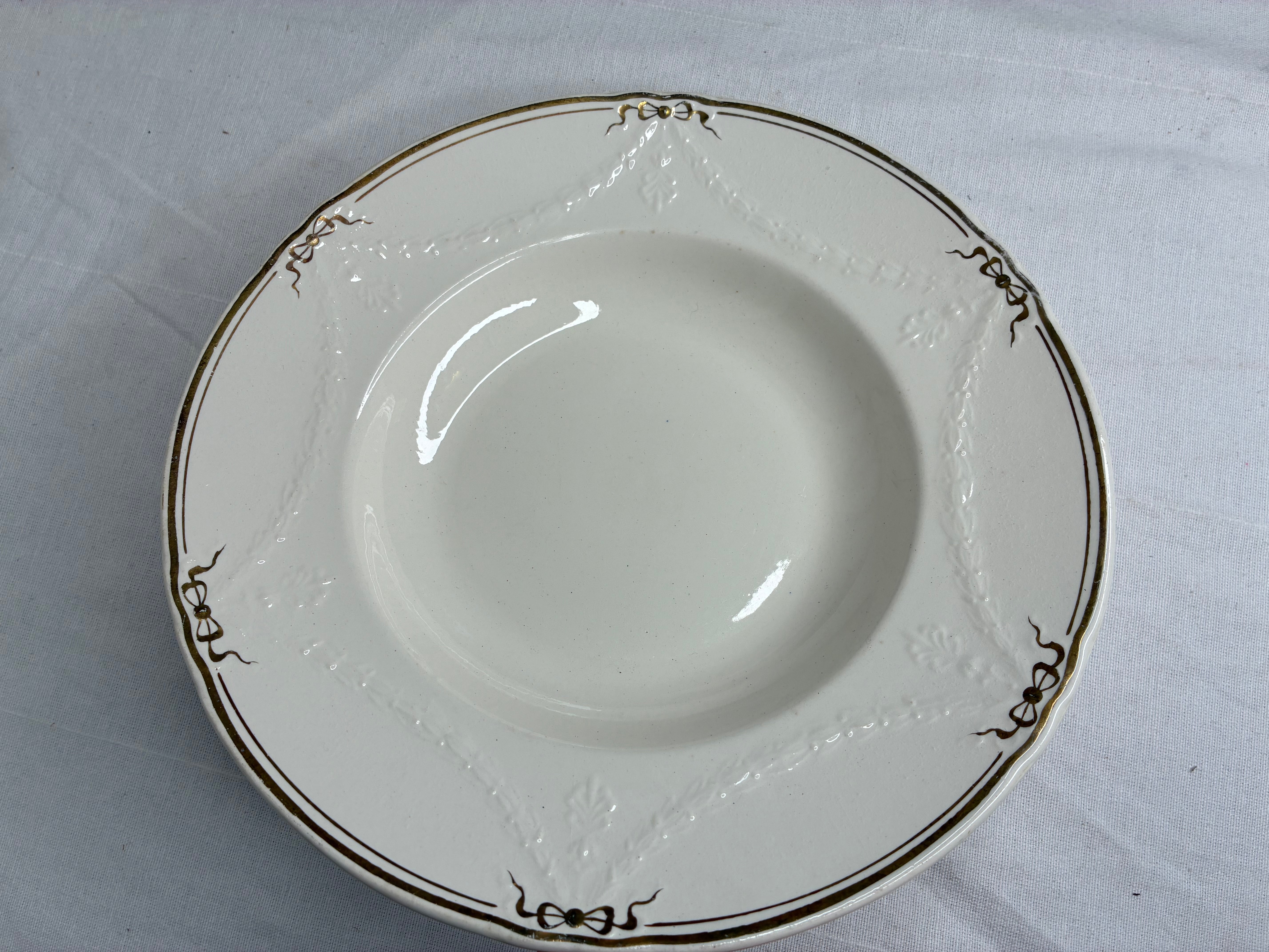 Antique gilt bow bowl