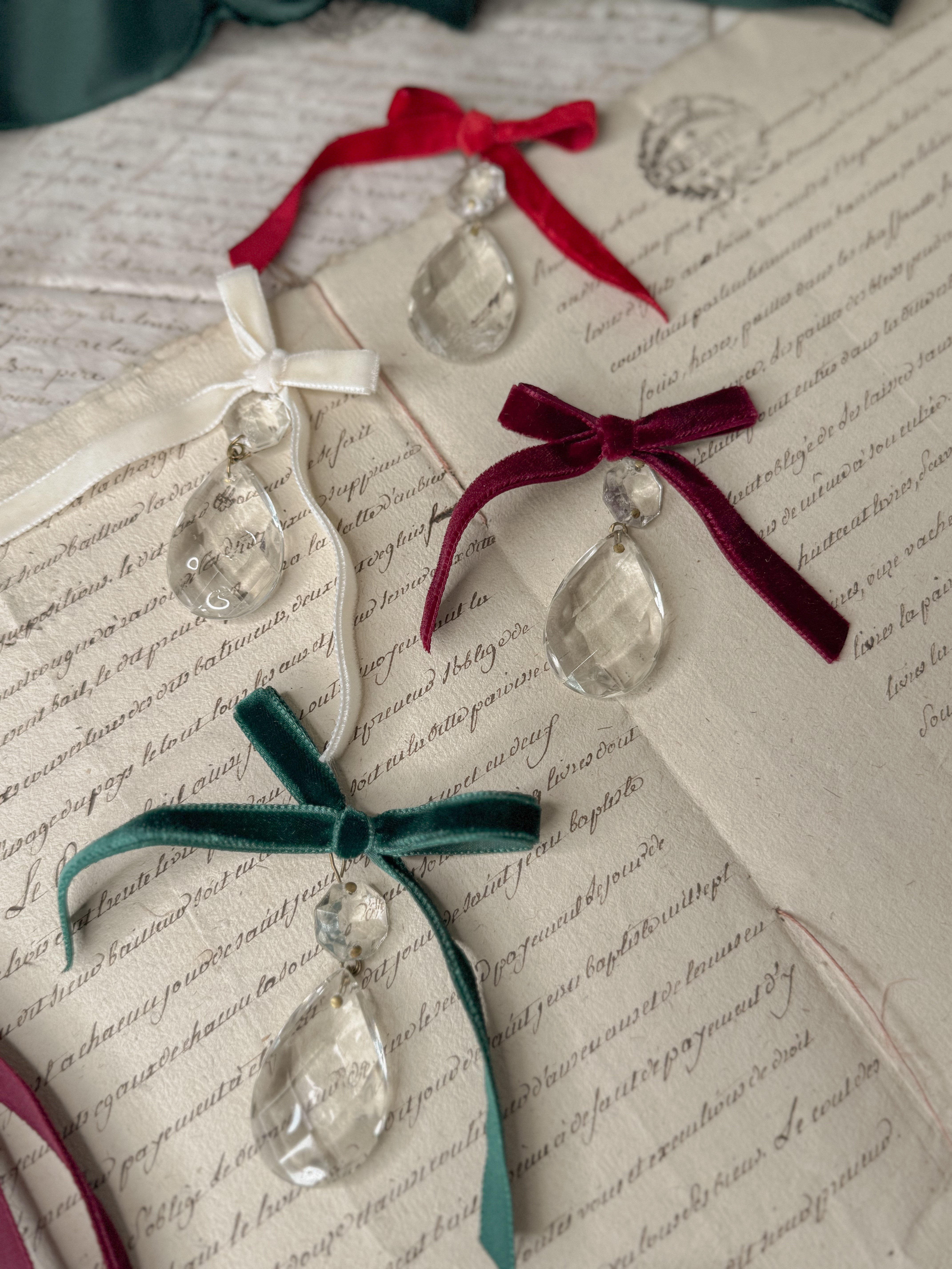 Antique French Crystal Ornament — Medium