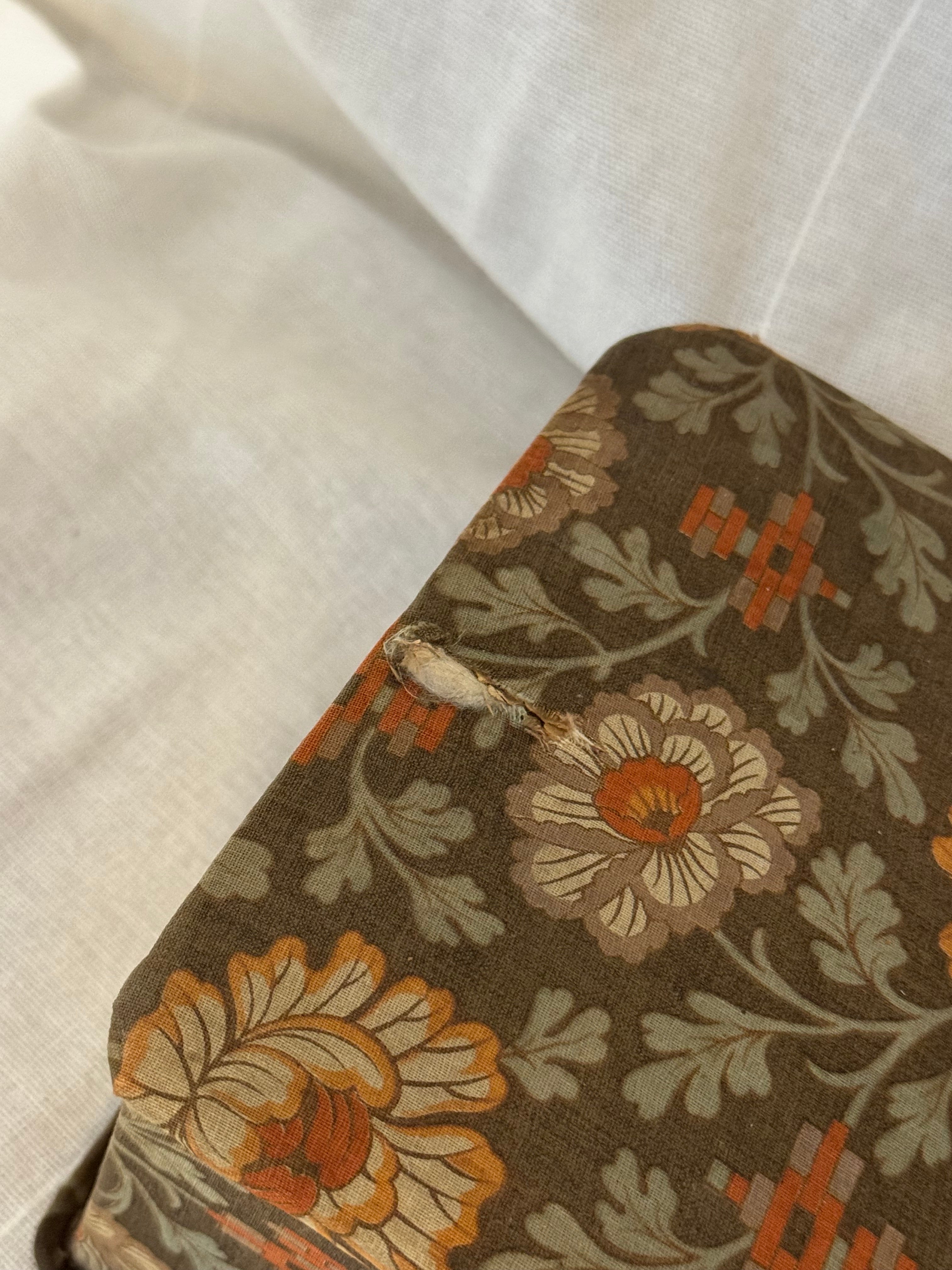 Belle Époque Fabric-Covered Keepsake Box with Portrait Lid