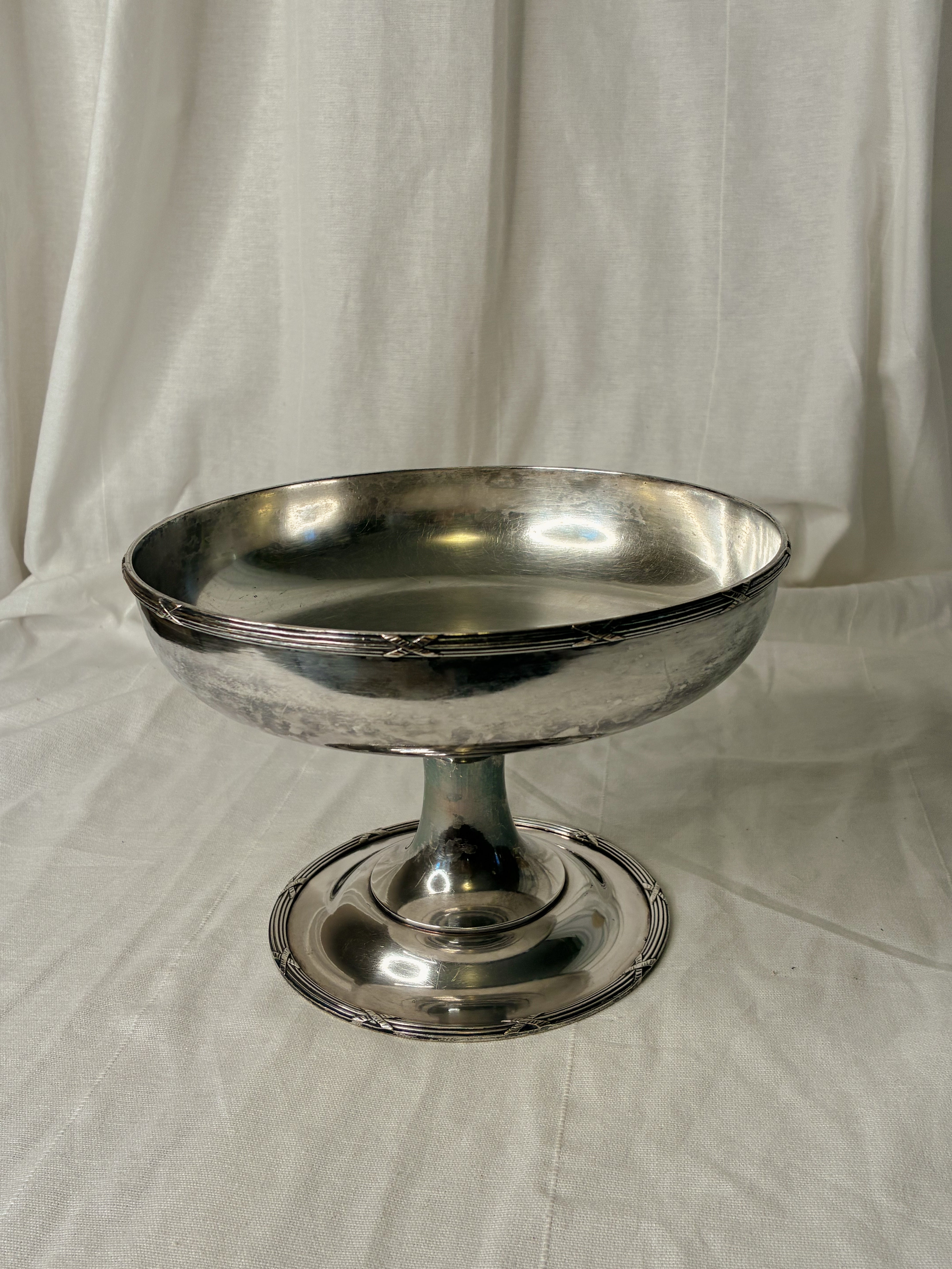 French Silver-Plated Pedestal Compote