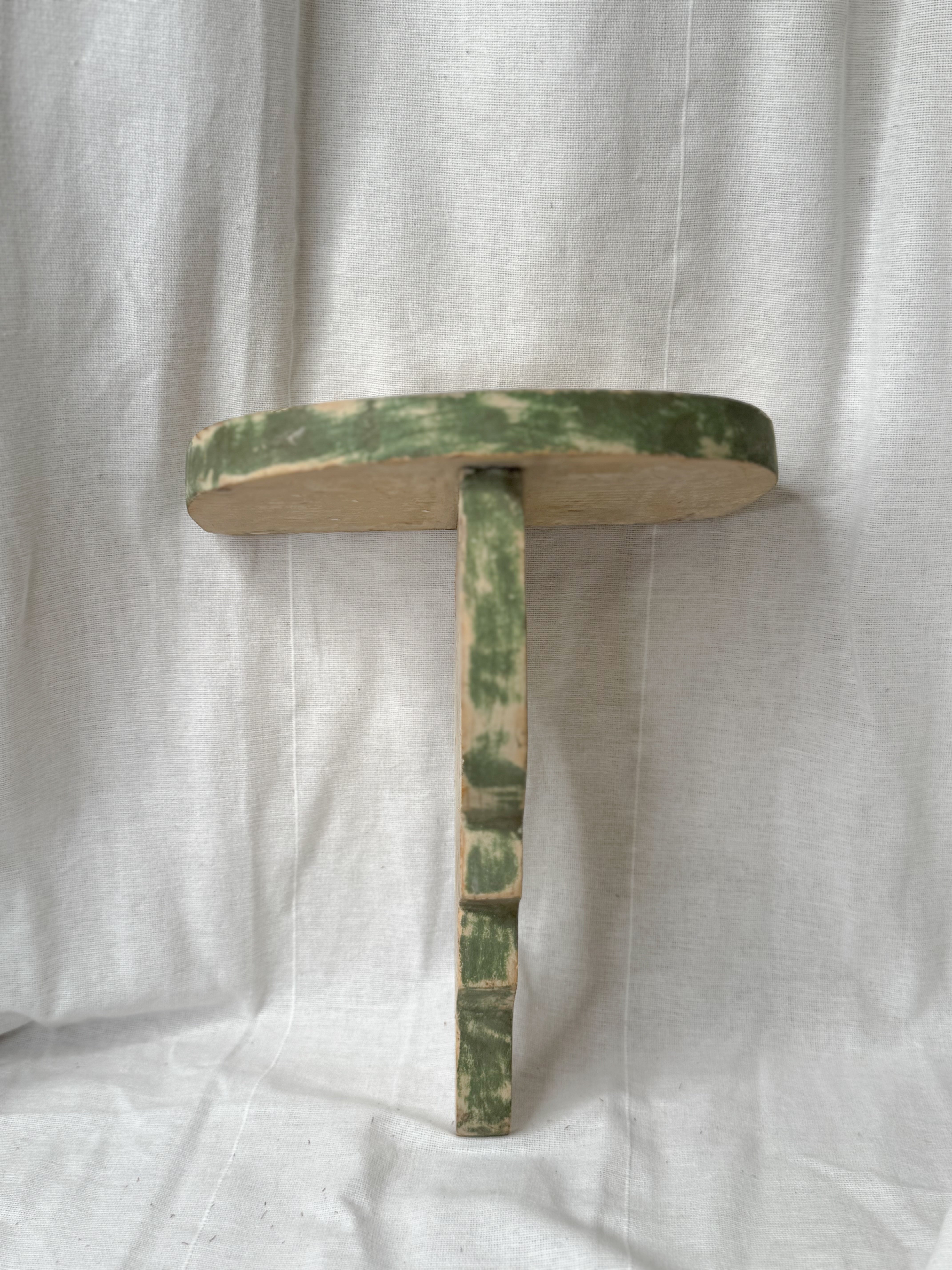 19th-Century French Painted Wall bracket shelf