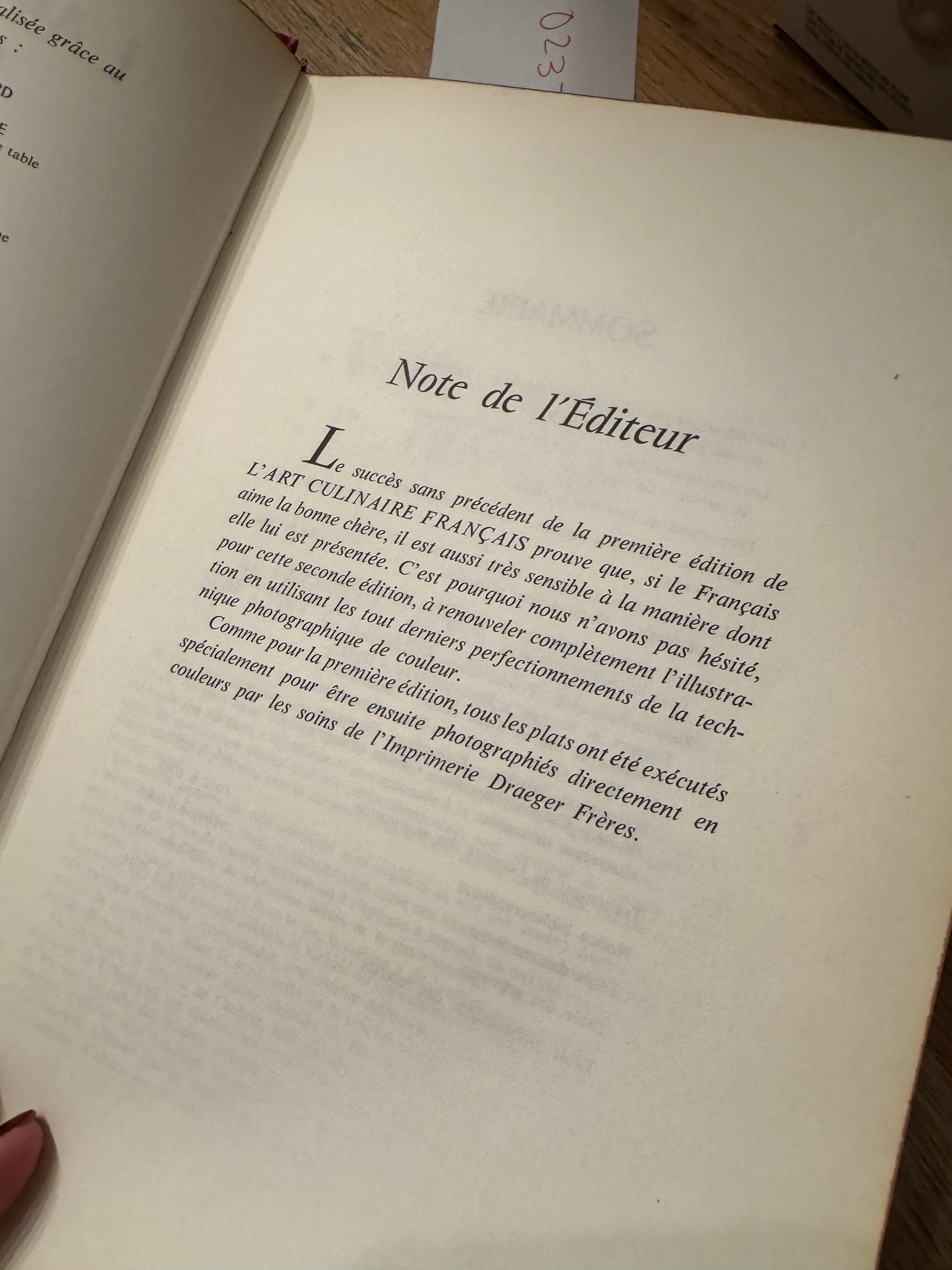 L’Art Culinaire Français — Vintage Cookbook (Flammarion)