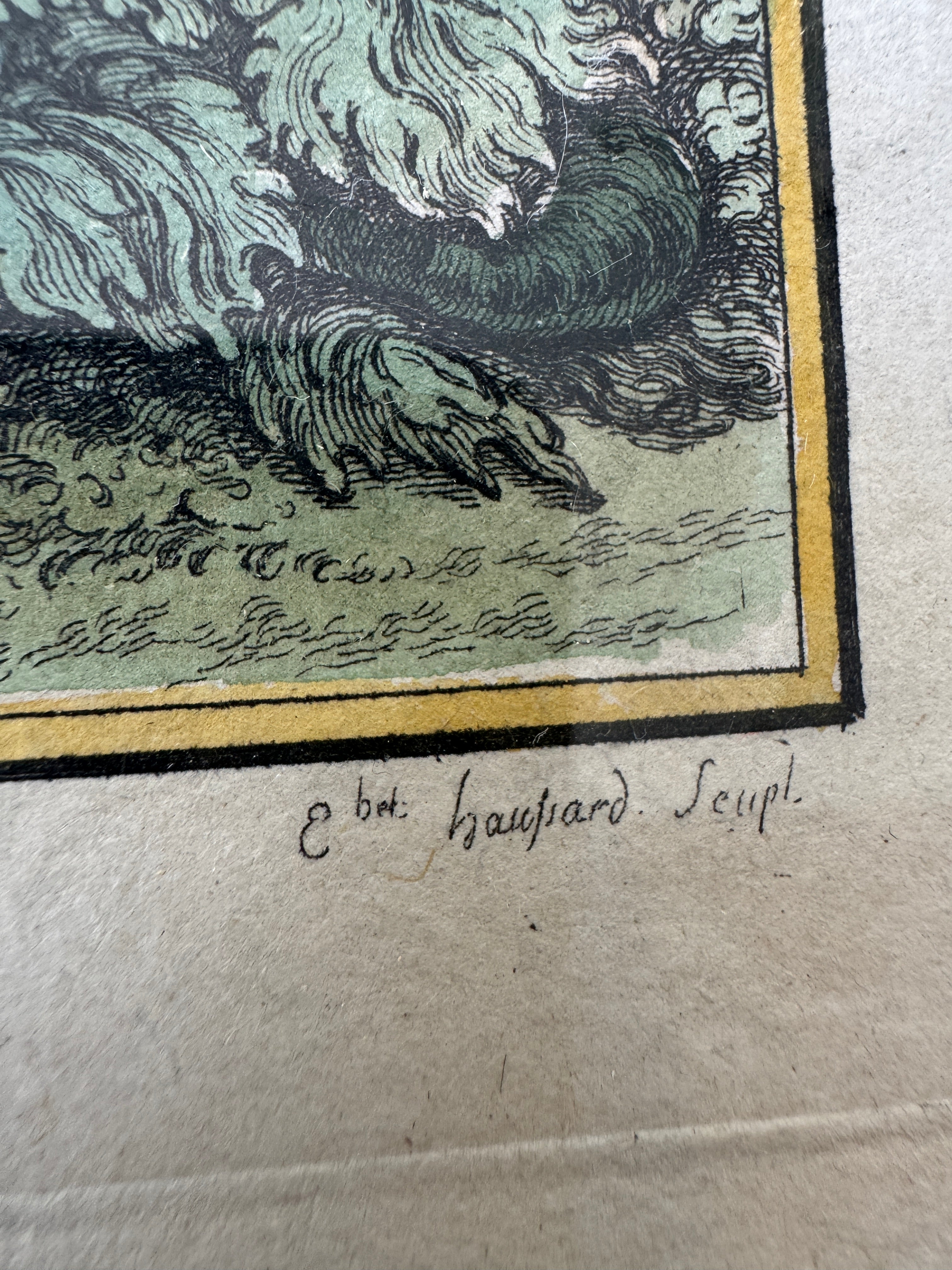 Antique French de Buffon Bird Engraving, La Cigogne, Hand Colored, 18th Century
