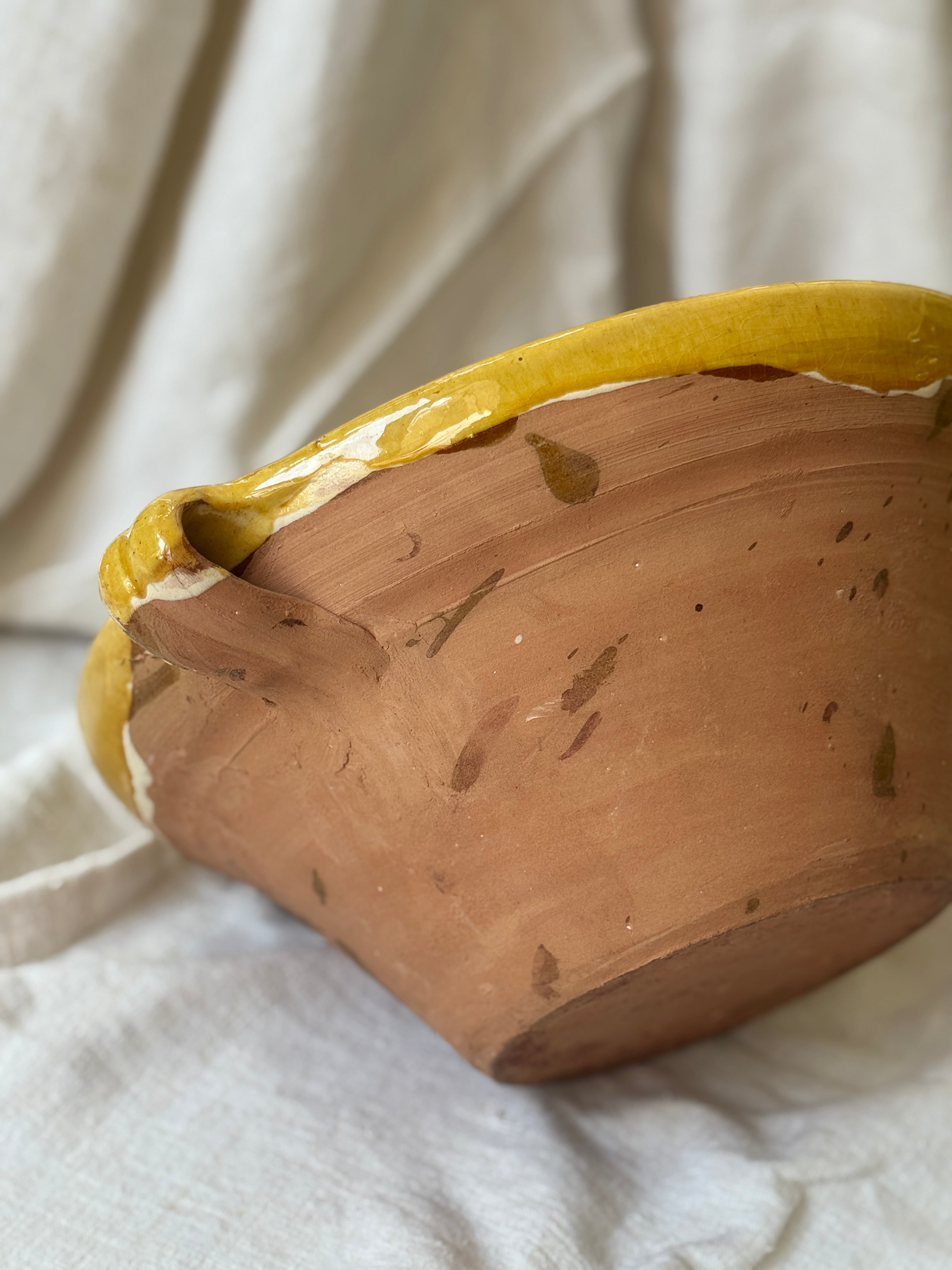 French Yellow Glazed Tian, 20th Century