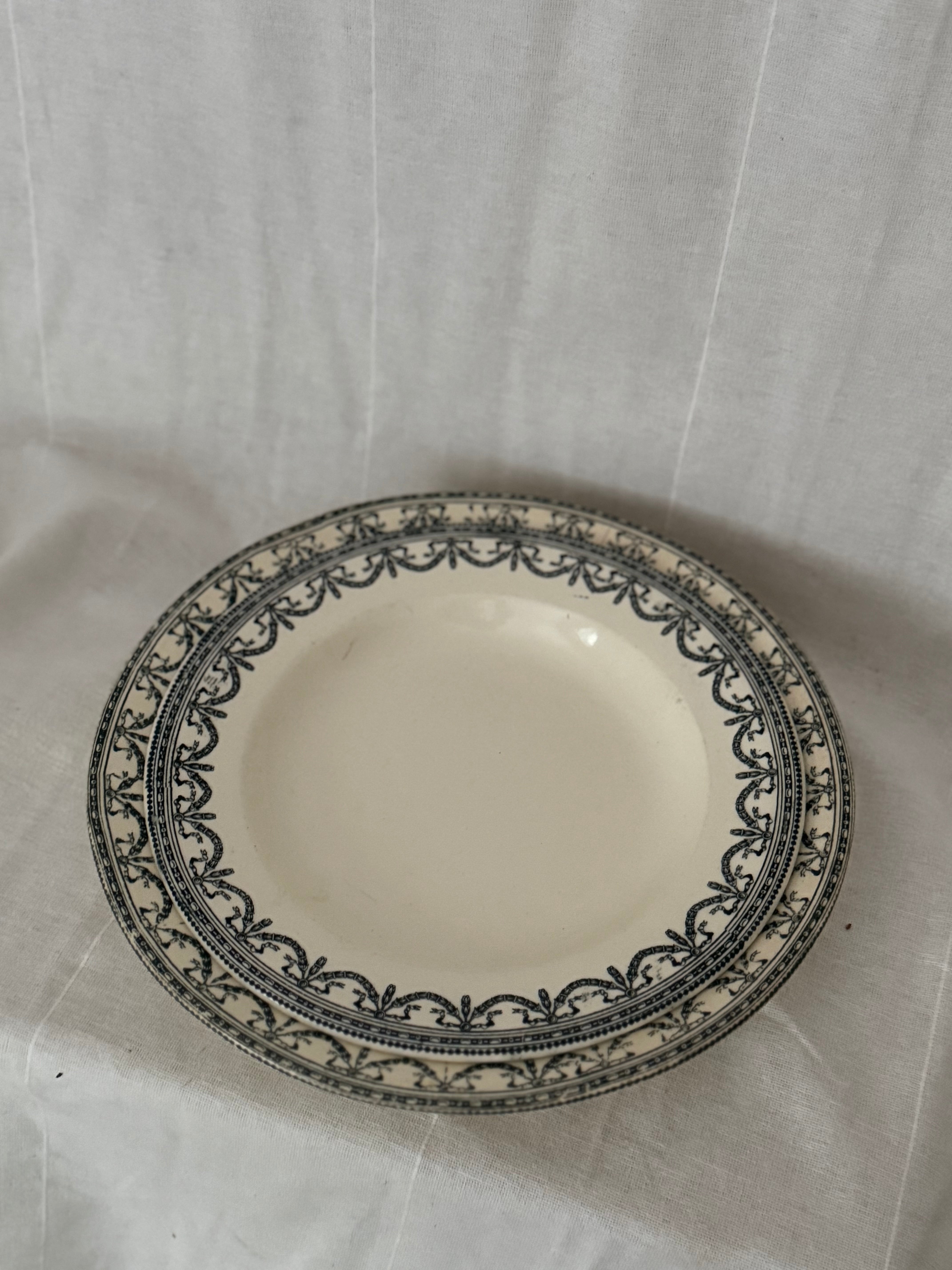 Pair of Antique French Terre de Fer Bowls