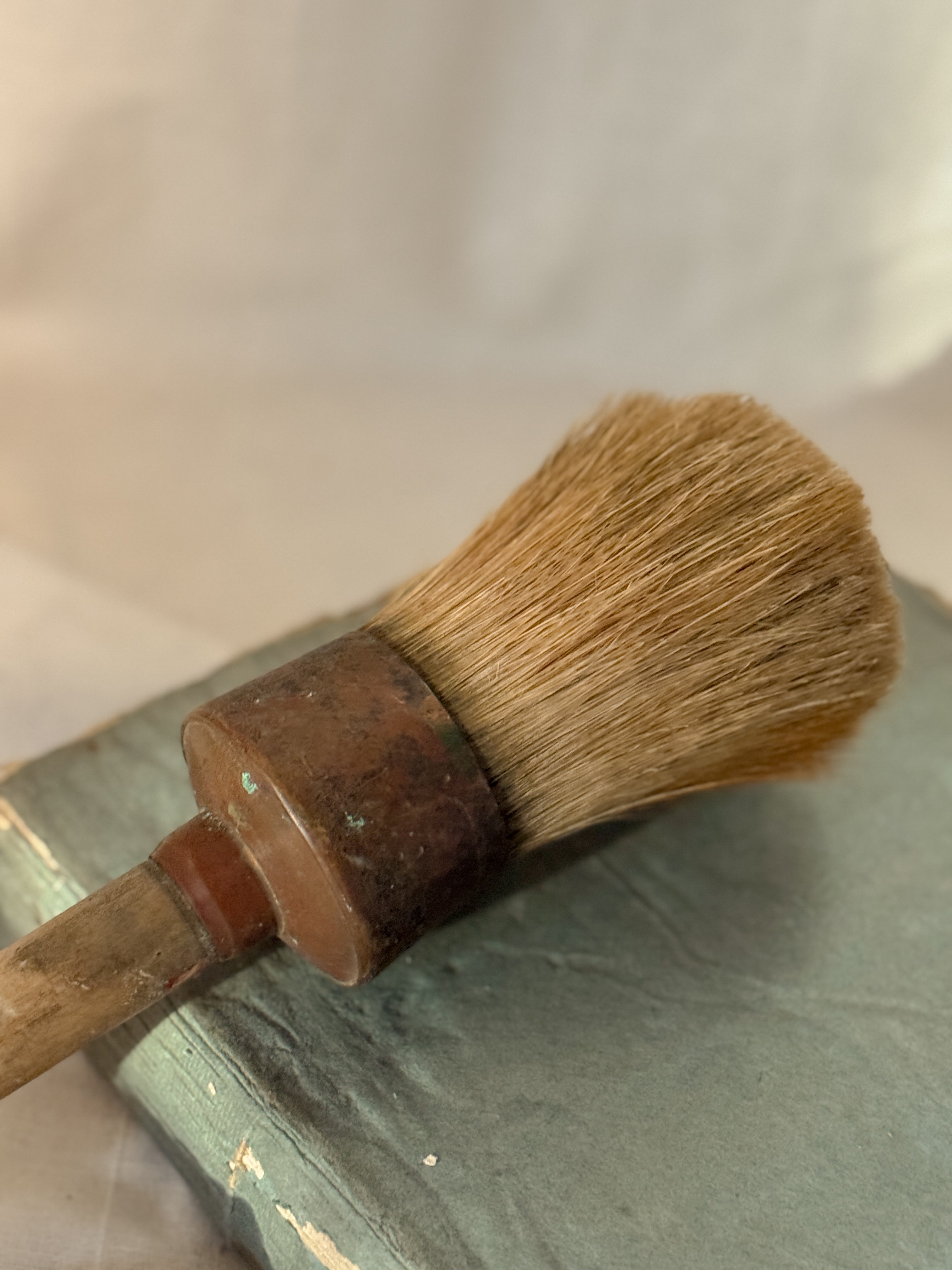 Antique French Painter's Brush, Copper Ferrule, 19th Century (Large)