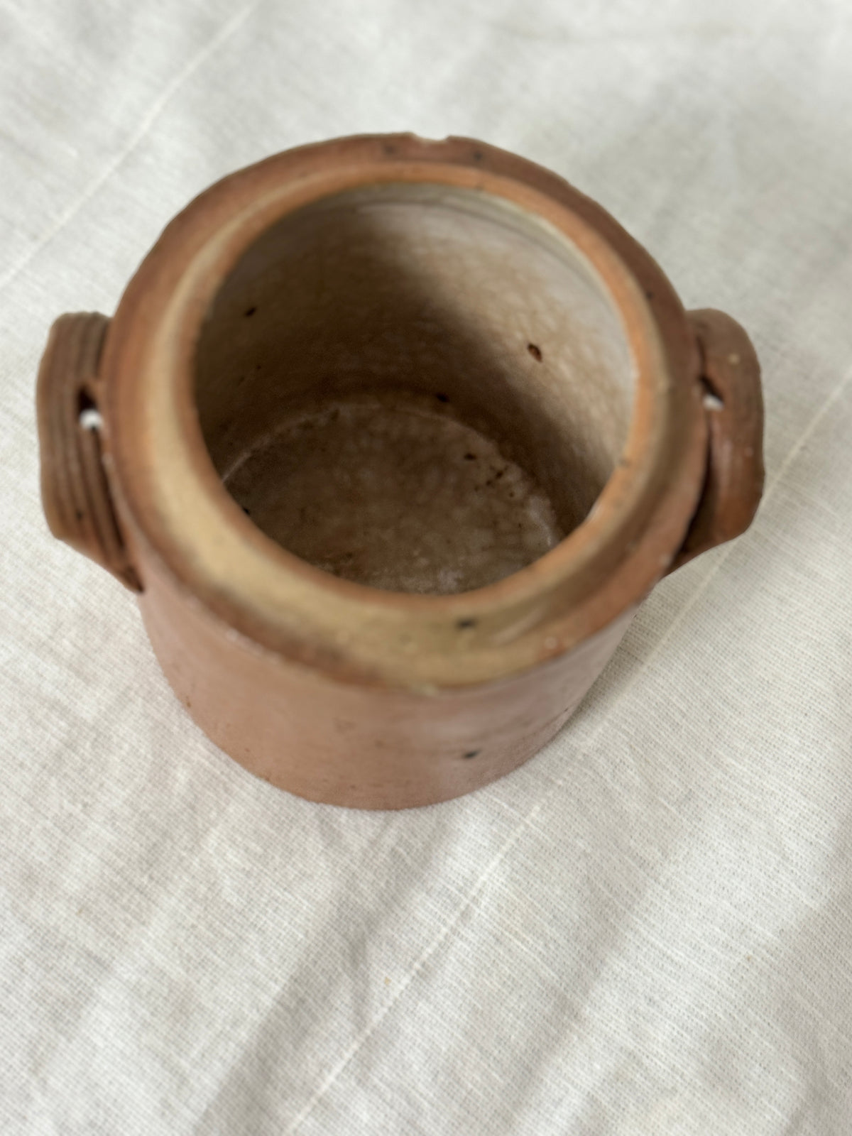 Antique French Confit Pot with Ear Handles