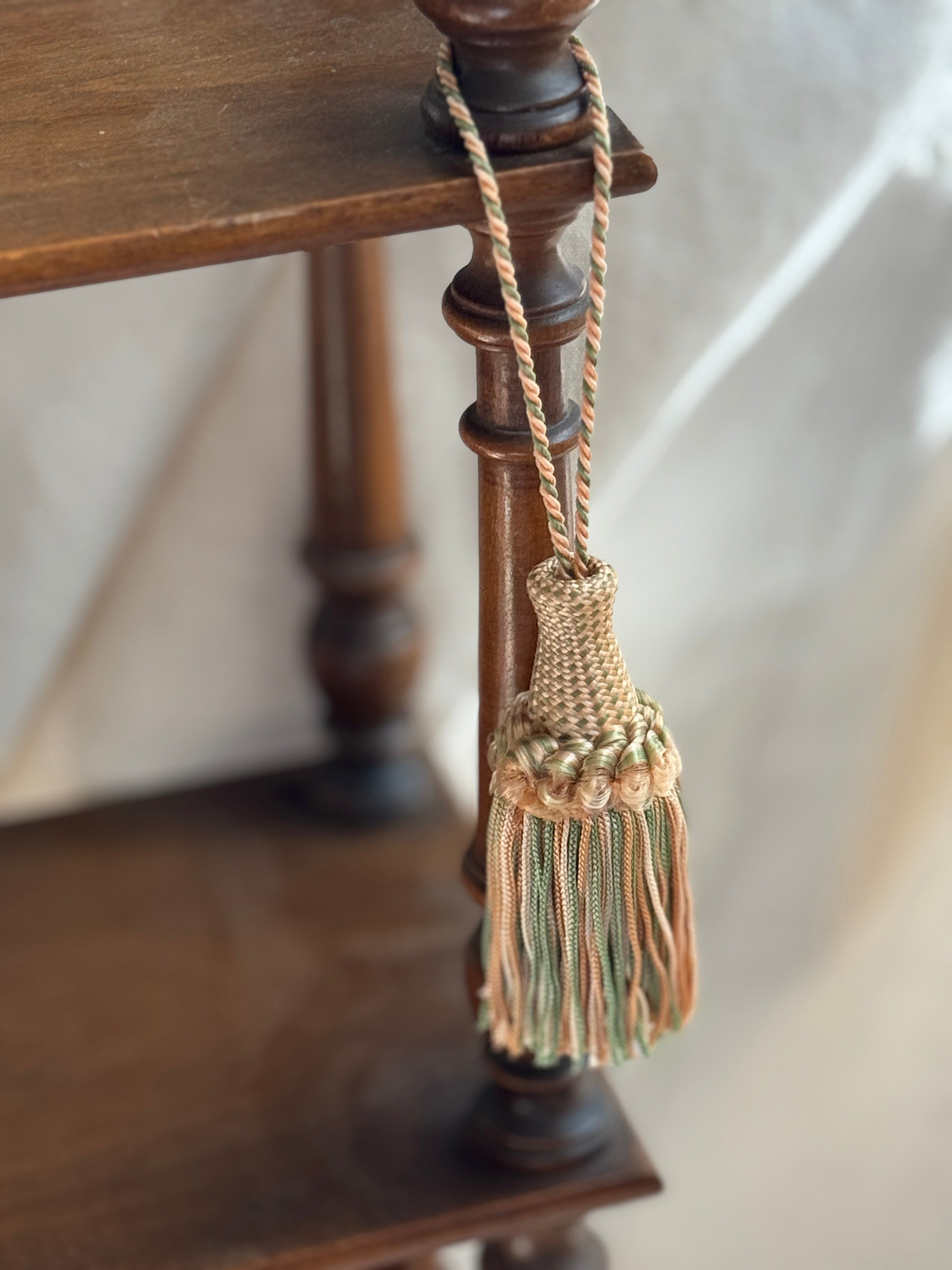 French Turned-Wood Bobbin Shelf