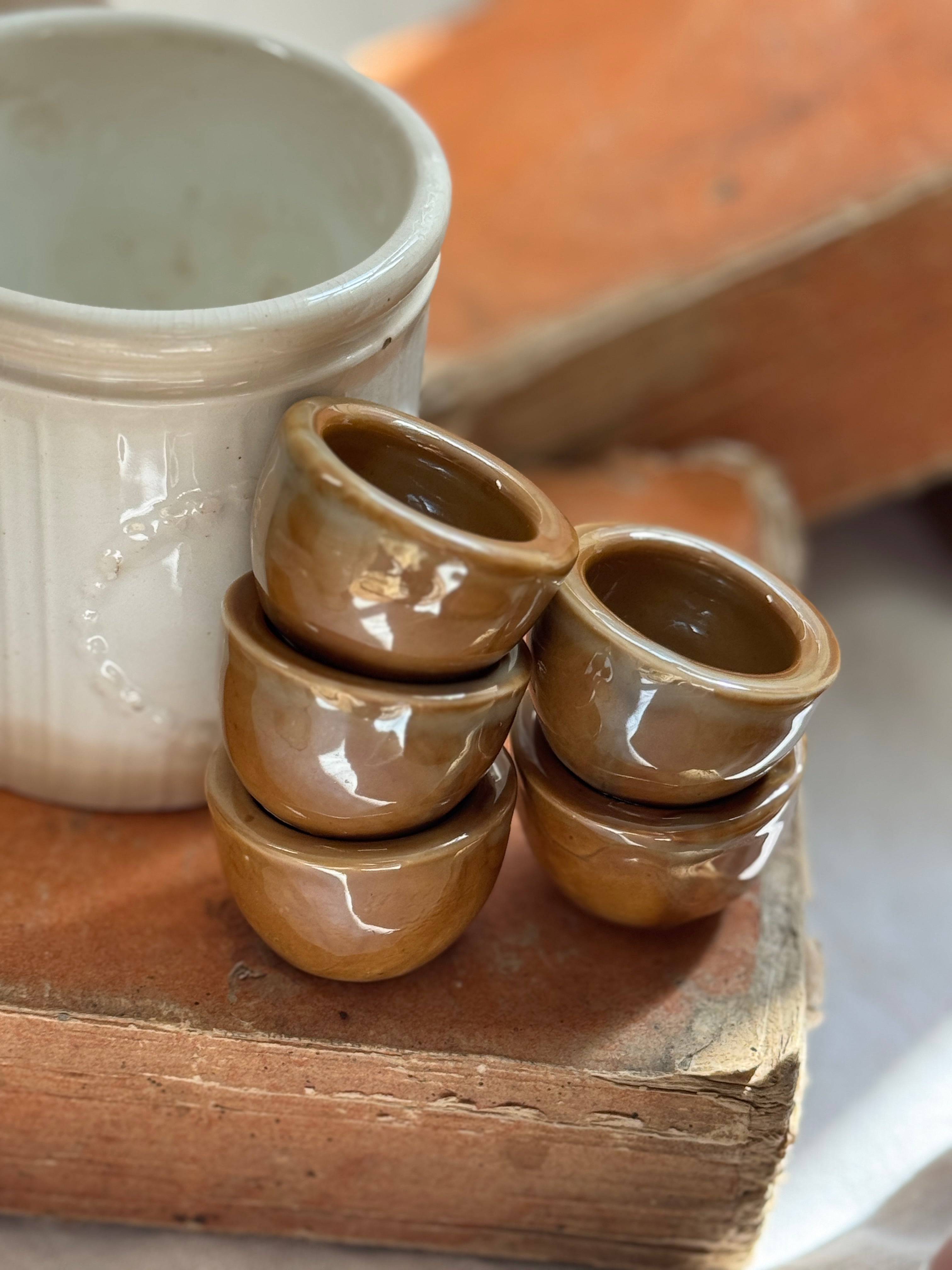 Set of Five Escargot Pots