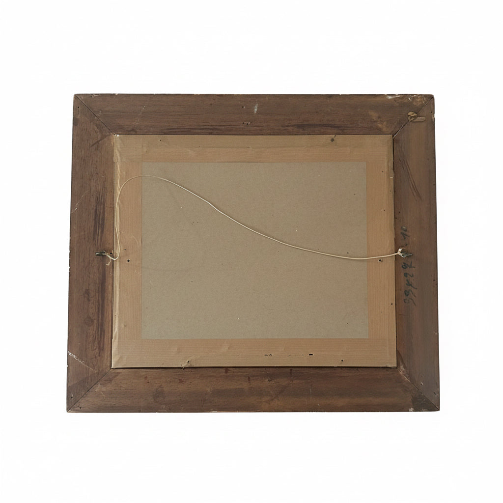 Antique Oil Landscape in the Barbizon Manner, Carved Giltwood Frame