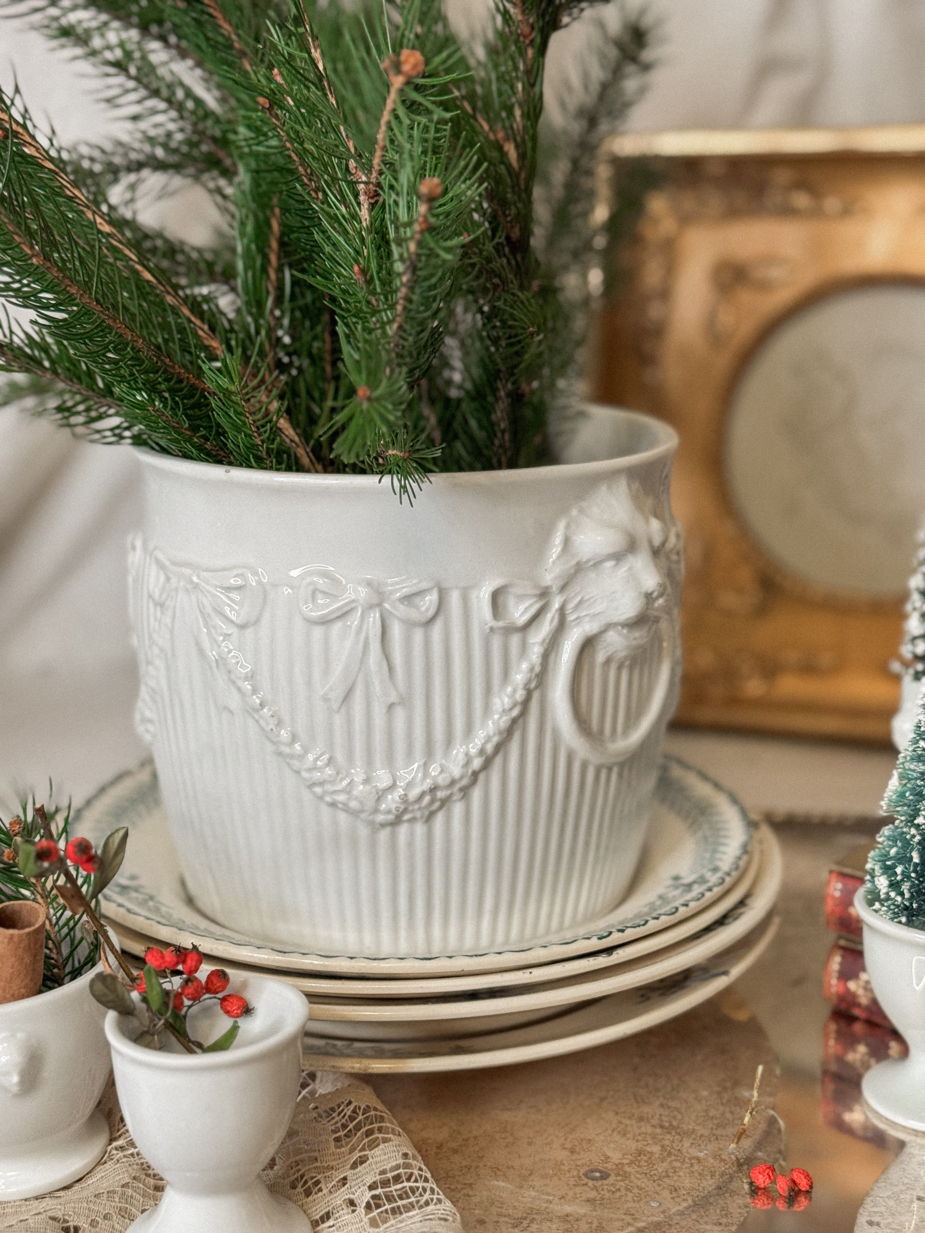 White Porcelain Cachepot