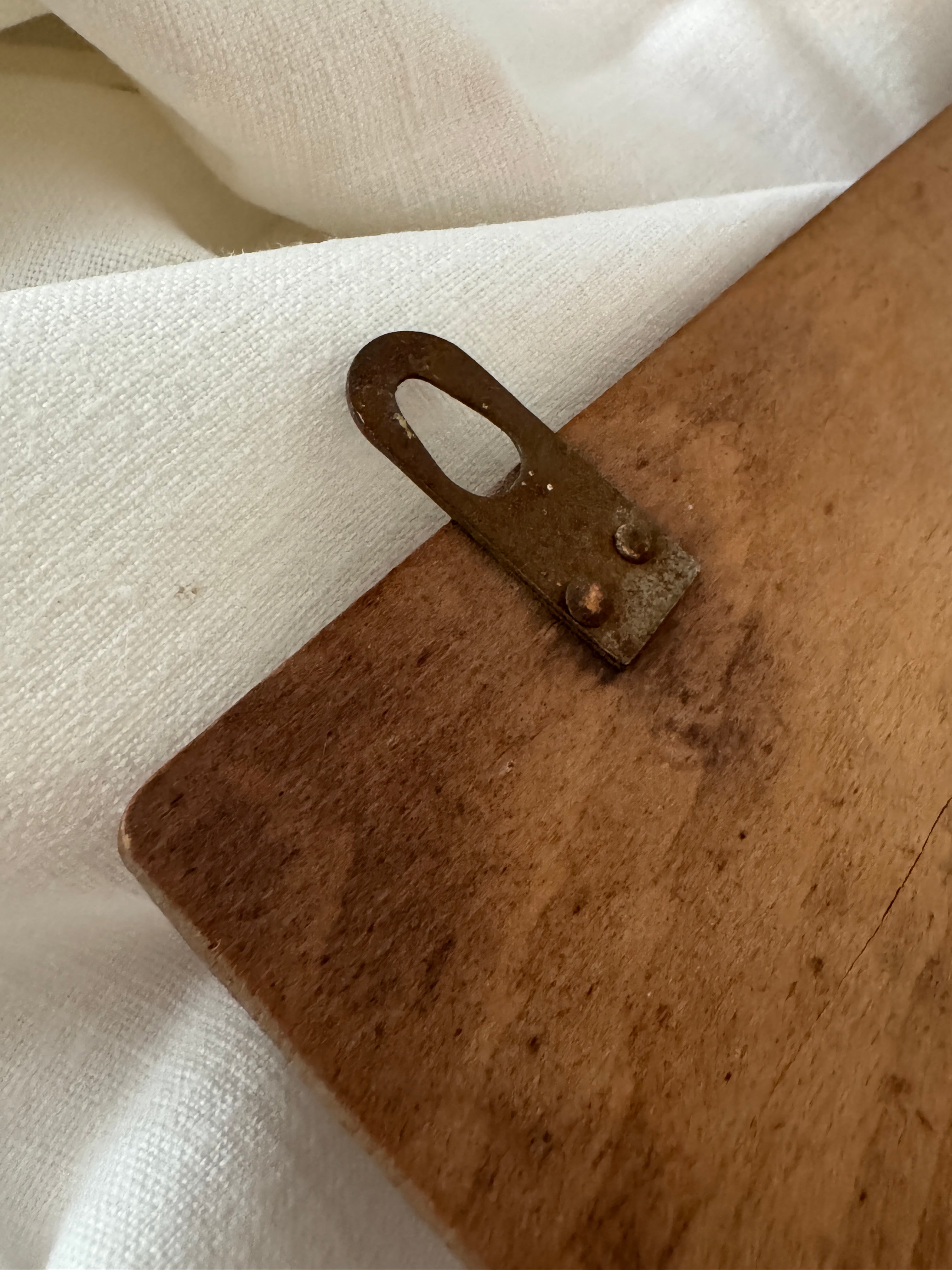 Antique French Labeled Towel Rack, Early 20th Century