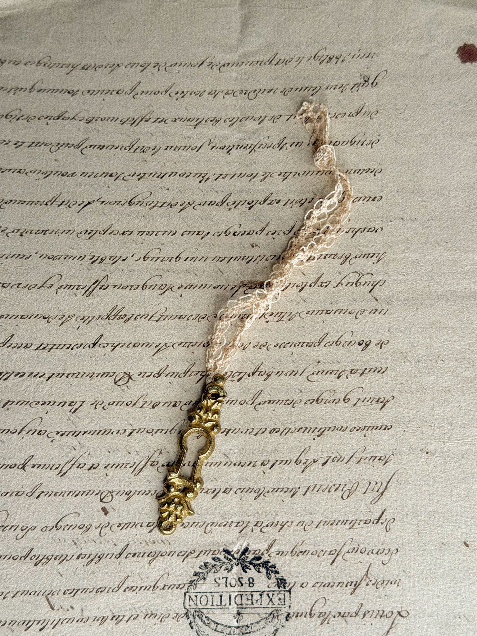 Pièce de Noël - ruban crochet