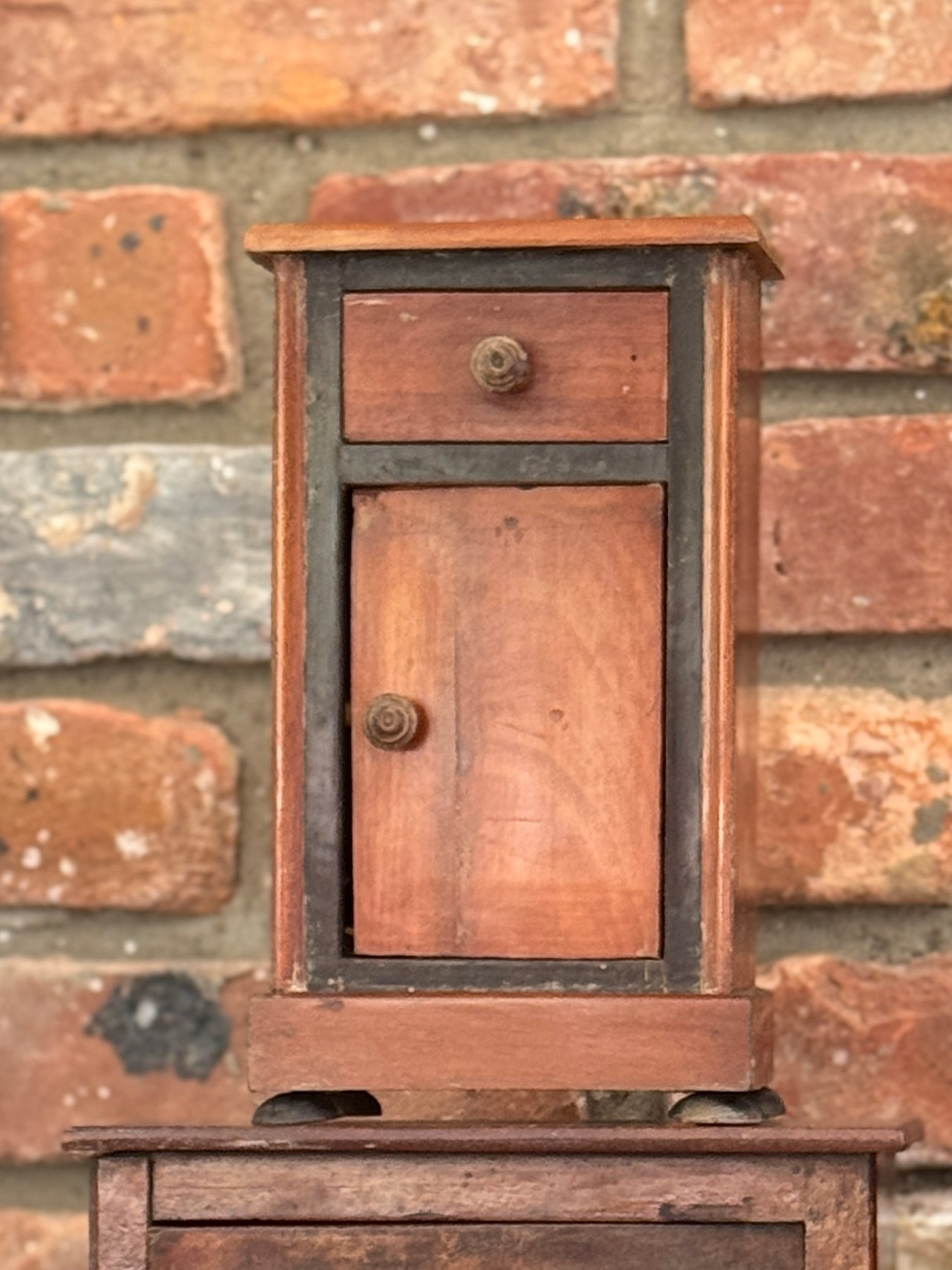 Antique French Miniature Ebonized Cabinet (Chevet), Napoléon III