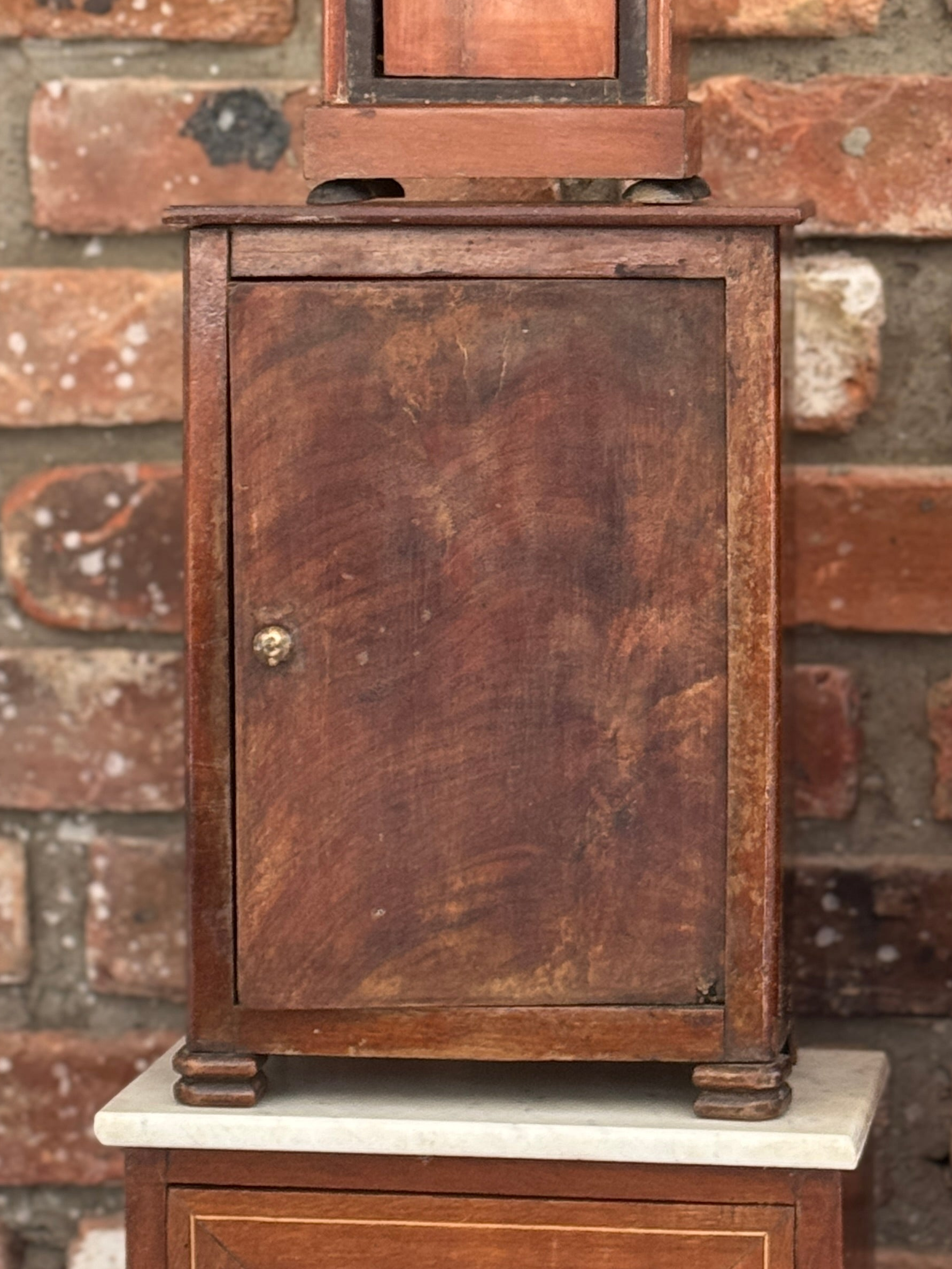 Antique French Miniature Mahogany Bedside Cabinet (Chevet)