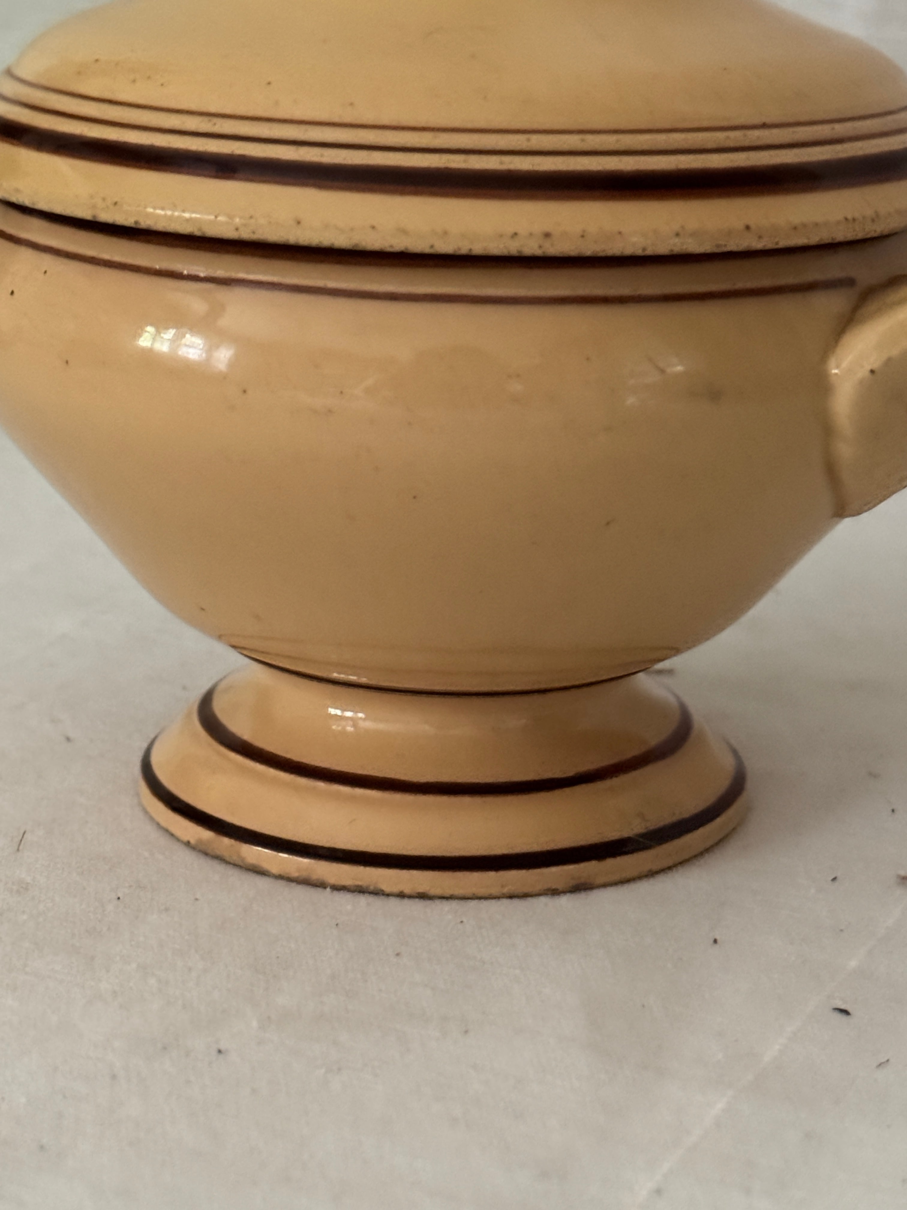 Antique French Yellow Ware Lidded Tureen, 19th c.