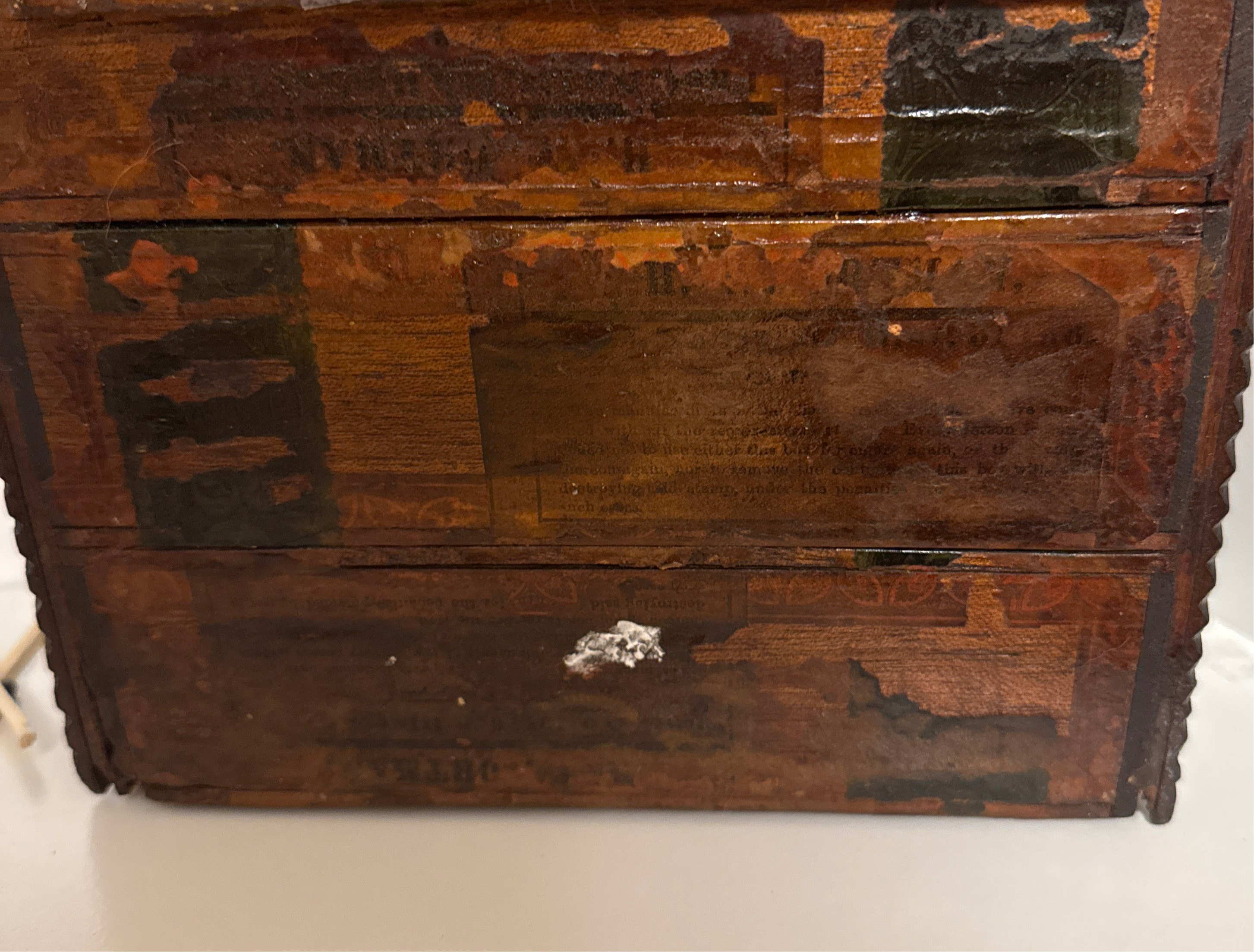 Early Miniature tramp art chest