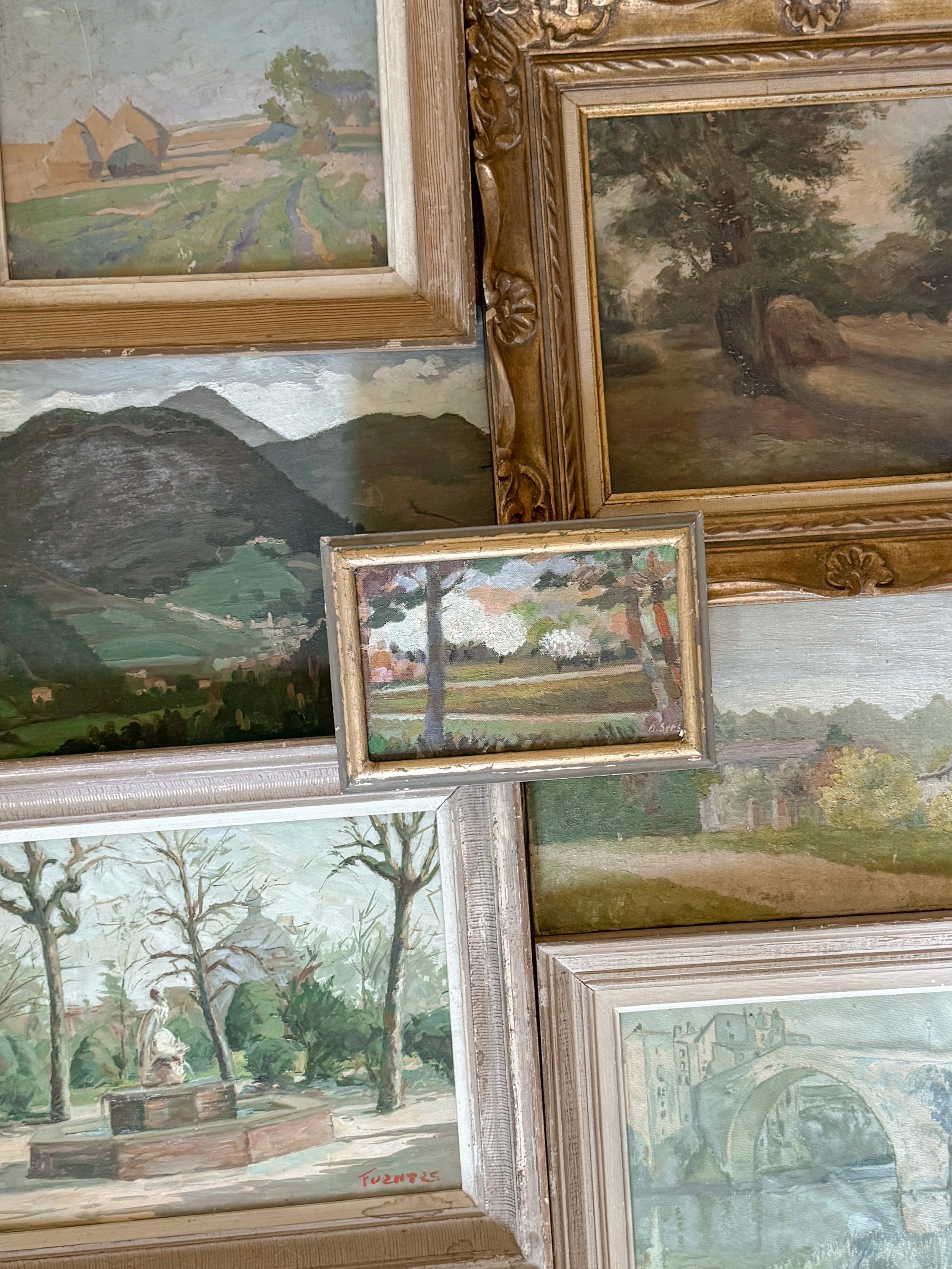 Oil on Wood Panel, Valley Village, Early 20th Century