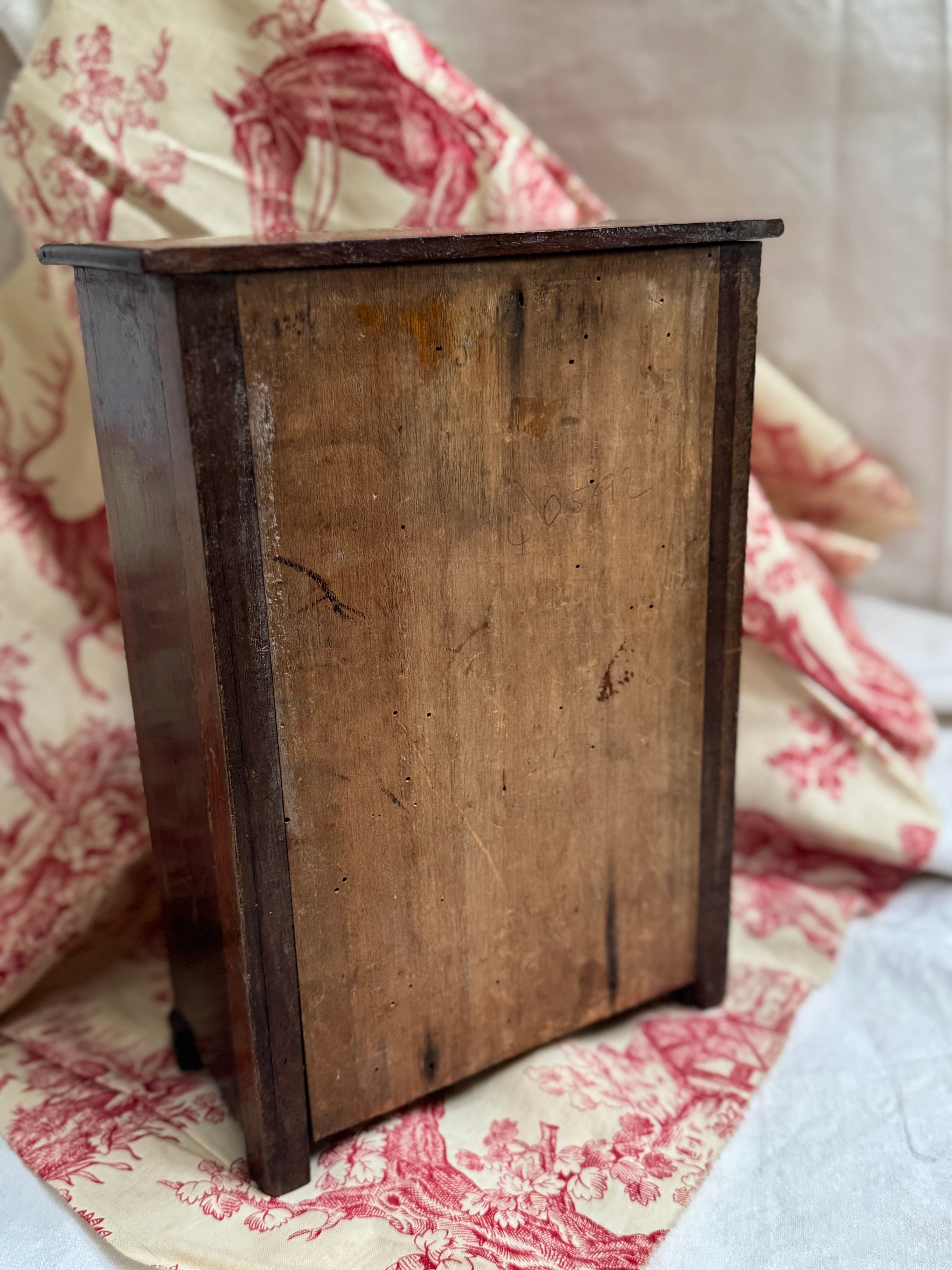 Antique French Miniature Mahogany Bedside Cabinet (Chevet)