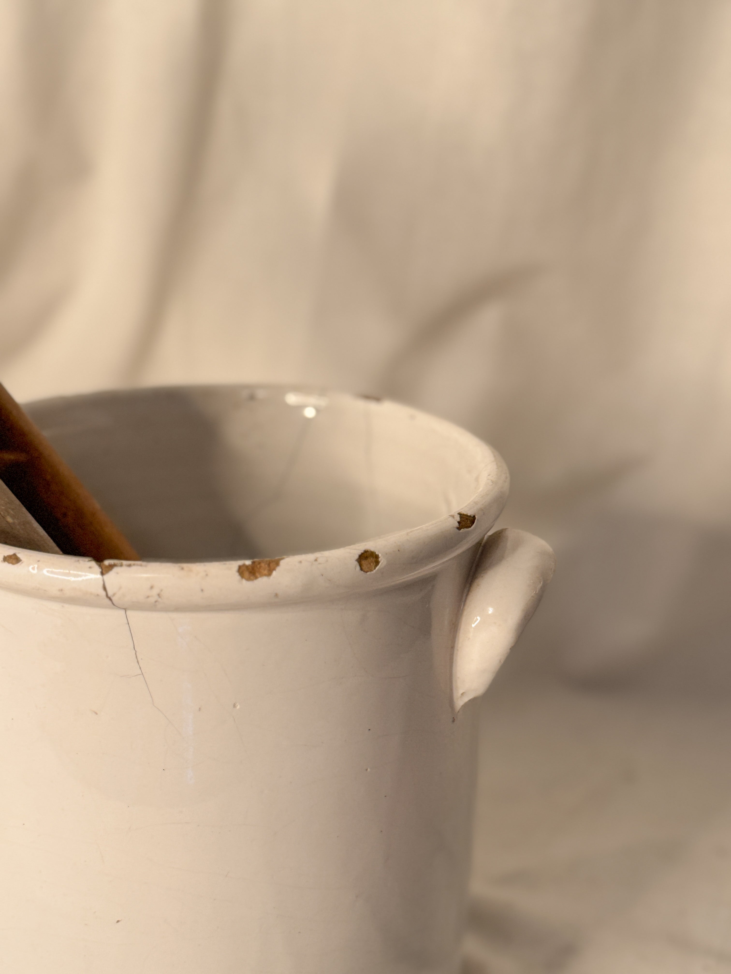 Antique European Earthenware Confit or Storage Crock, Southern France or Italy, 19th Century