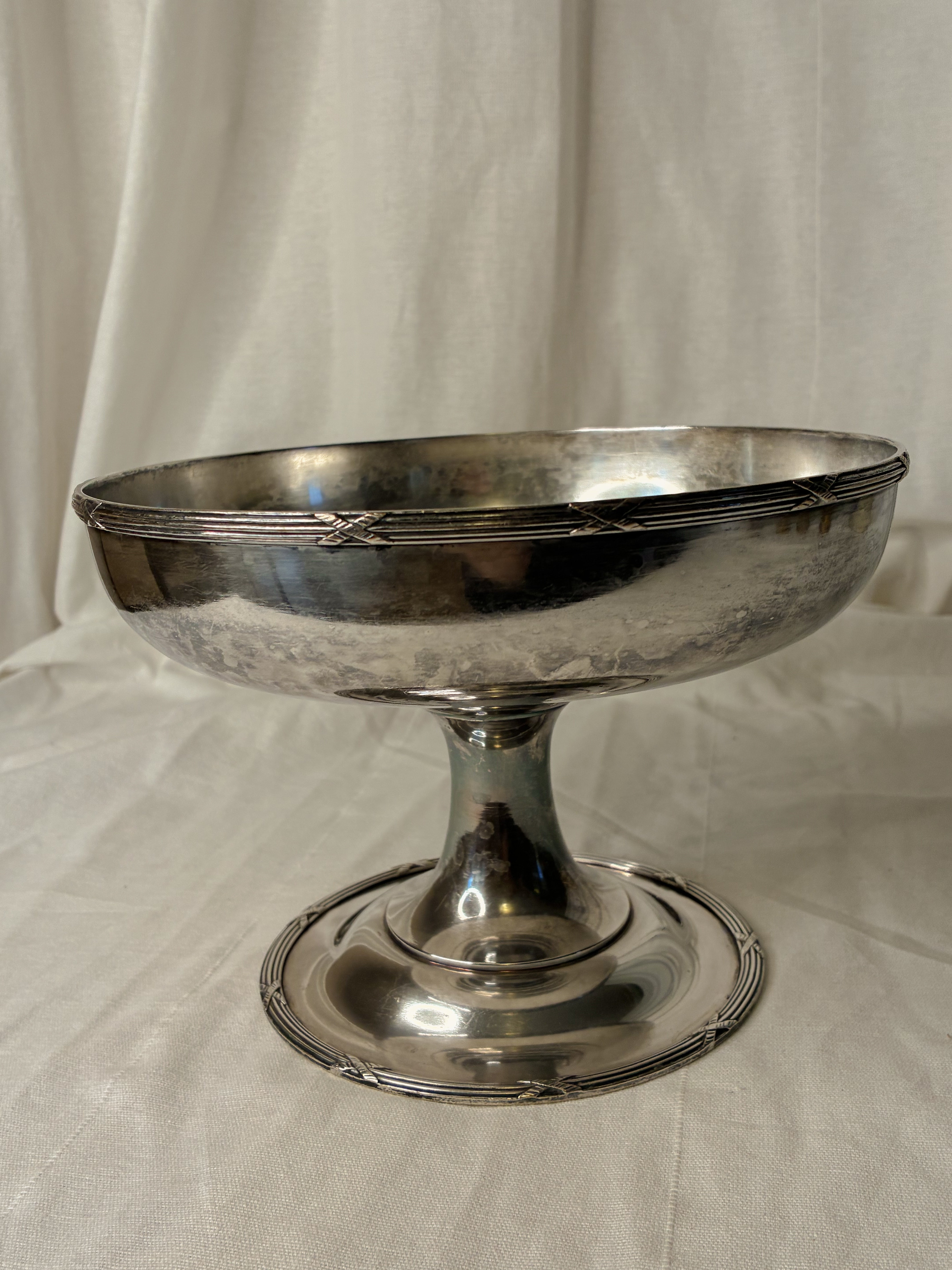 French Silver-Plated Pedestal Compote